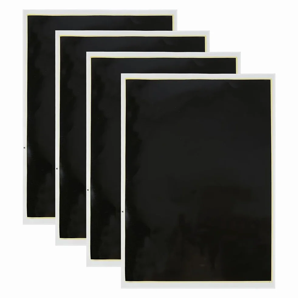 Papier de marquage gravé au laser noir Lot de 4 feuilles 39 x 27 cm pour verre métal céramique