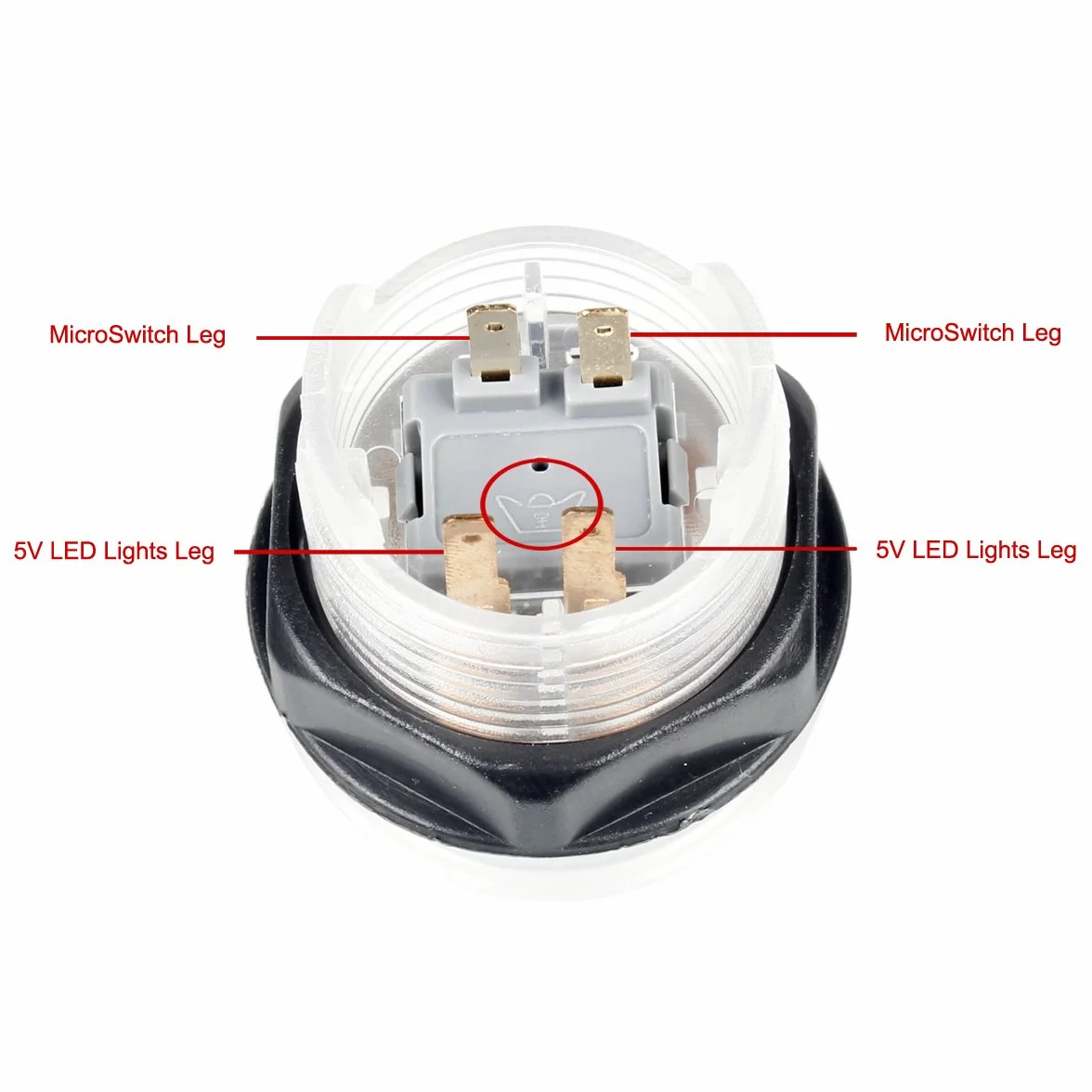 EG Starts 5x 30mm Arcade LED Lights Push Button Built-in Switch 5V Illuminated Buttons For Arcade Machine Games DIY Kit