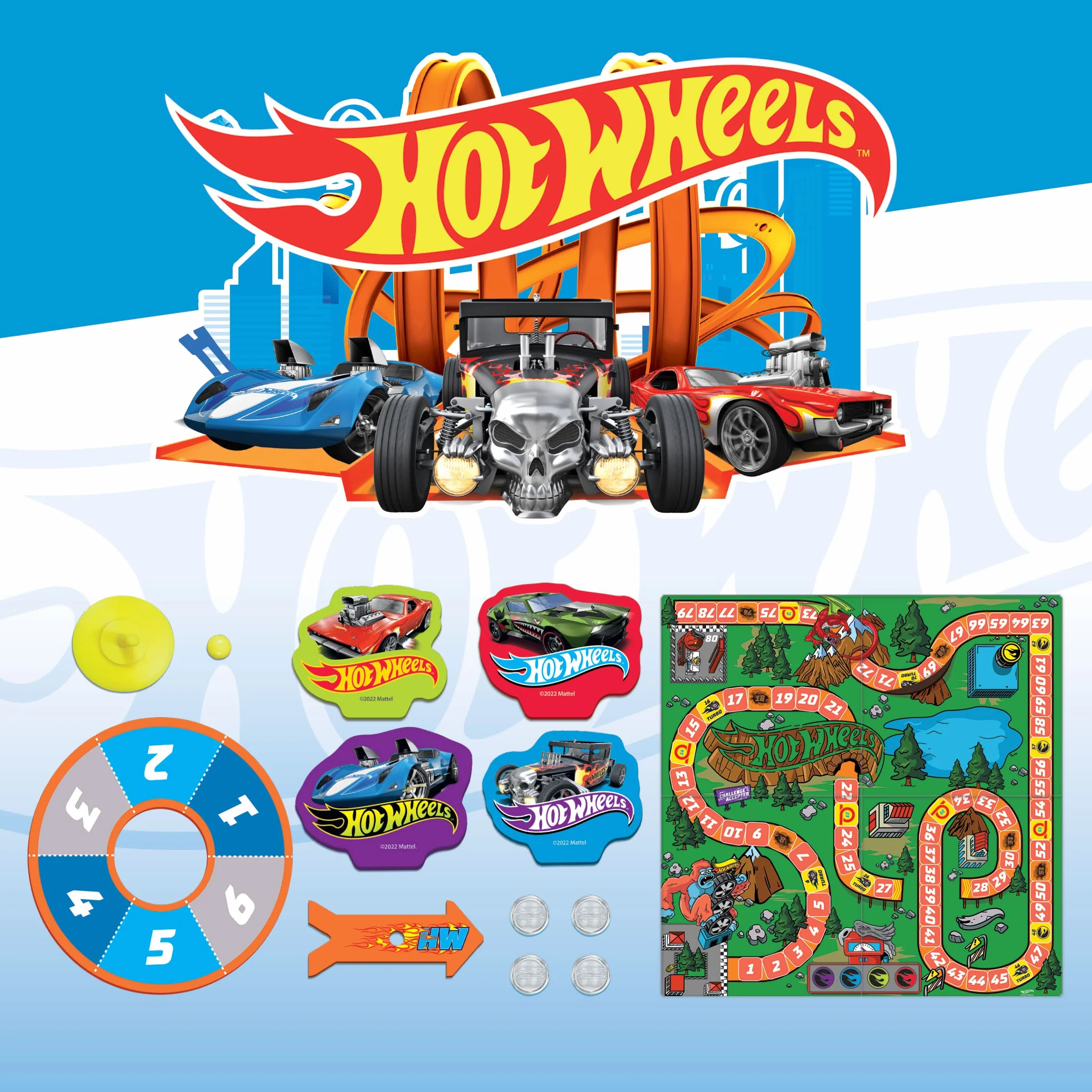 Lisciani Hot Wheels Speed Race Game Jeu de l’Oie dès 5 Ans Jeu de Société Classique pour 2 à 4 Joueurs