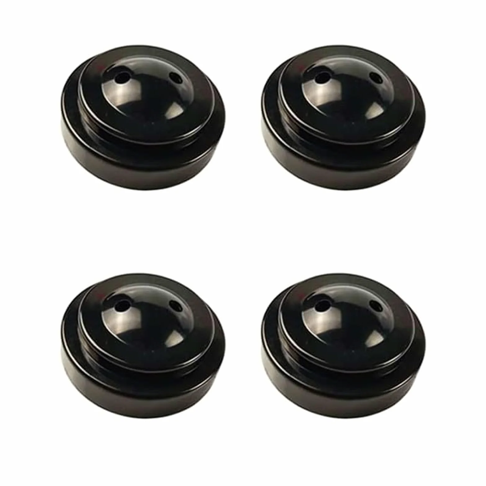 Lot de 4 supports de drapeau de bureau noirs en plastique 2 trous base ronde