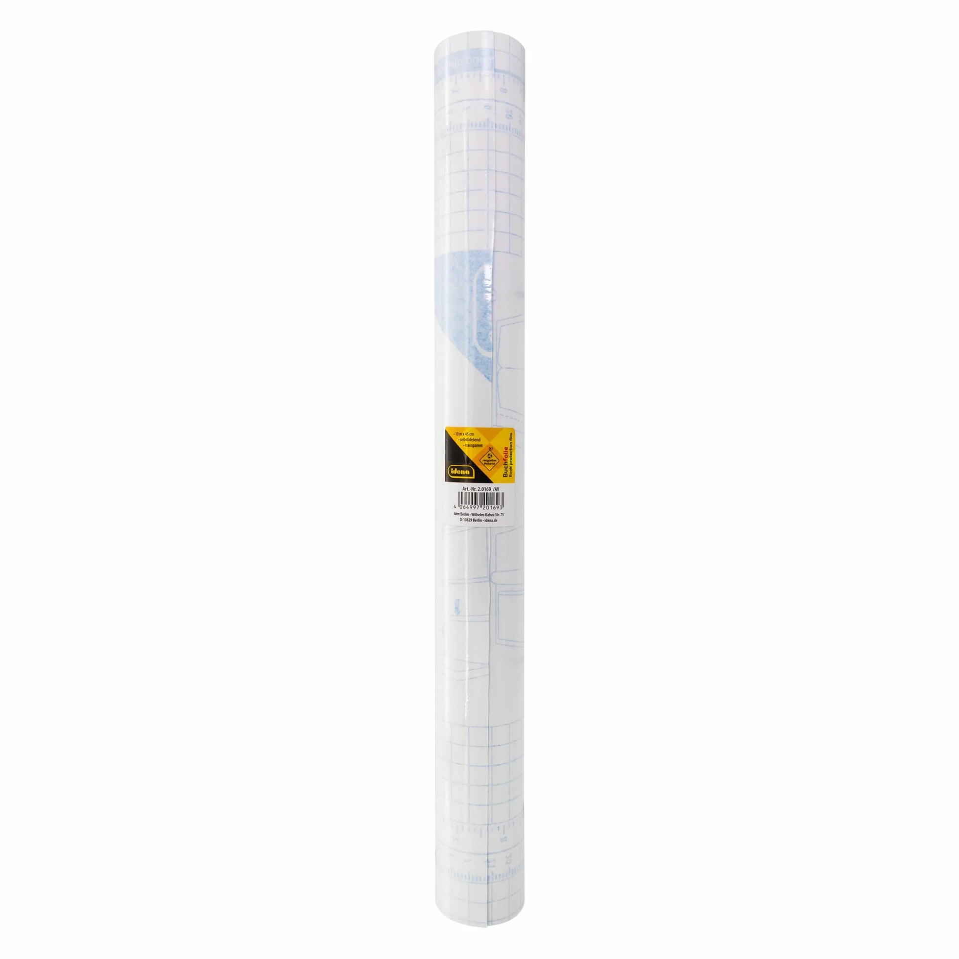 Idena Film autocollant transparent pour livres 10 m x 45 cm couverture plastique
