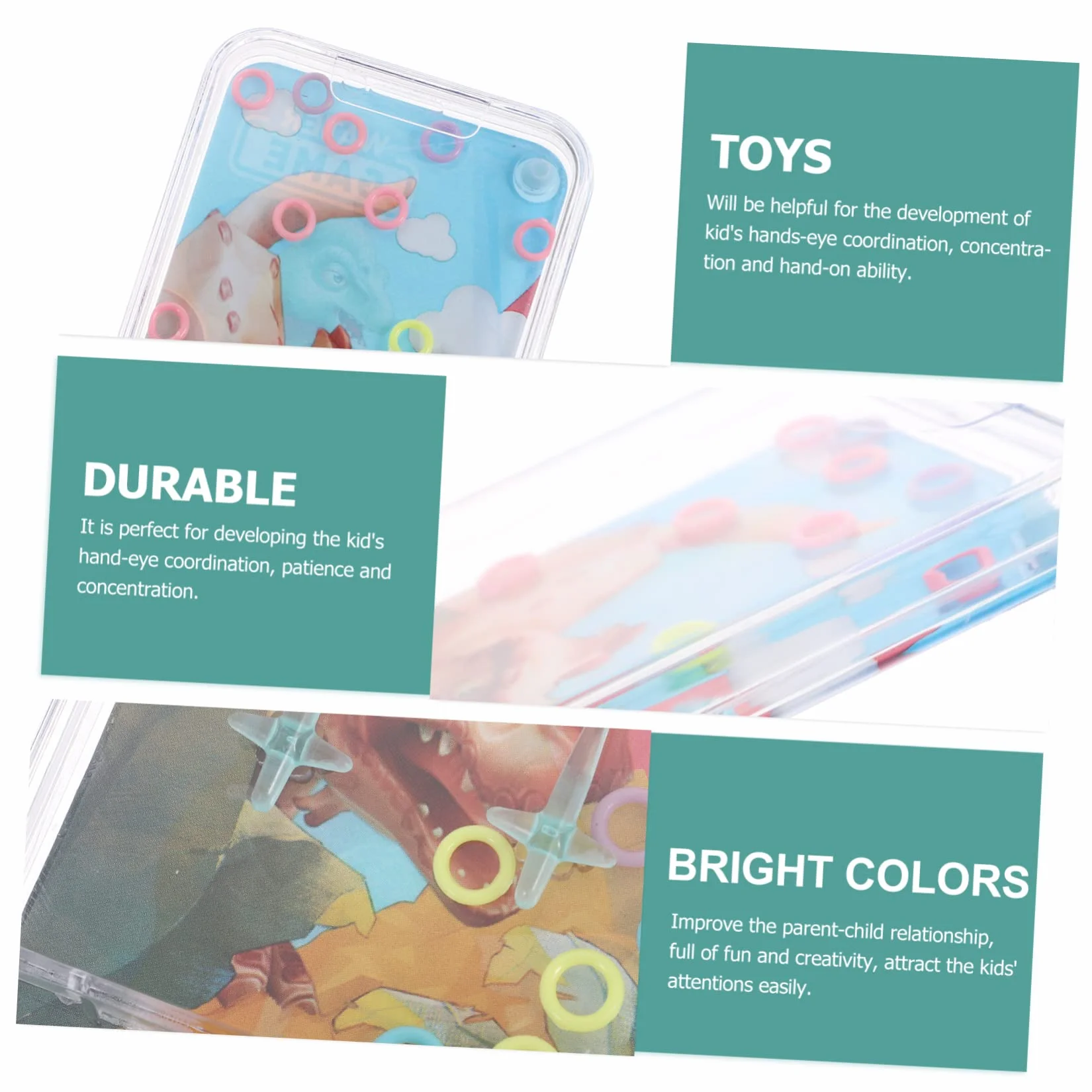 ERINGOGO Jeu d'eau Portable 2 Pièces Anneaux et Jouet d'eau pour Garçon et Filles