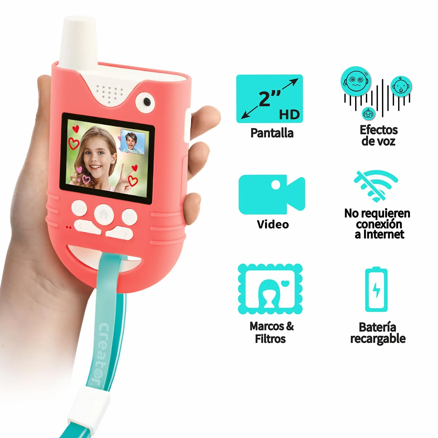 Canal Toys Kit Talkies-Walkies 2 en 1 Vidéo Enfant 300M 20 Effets 5 Voix INF 042