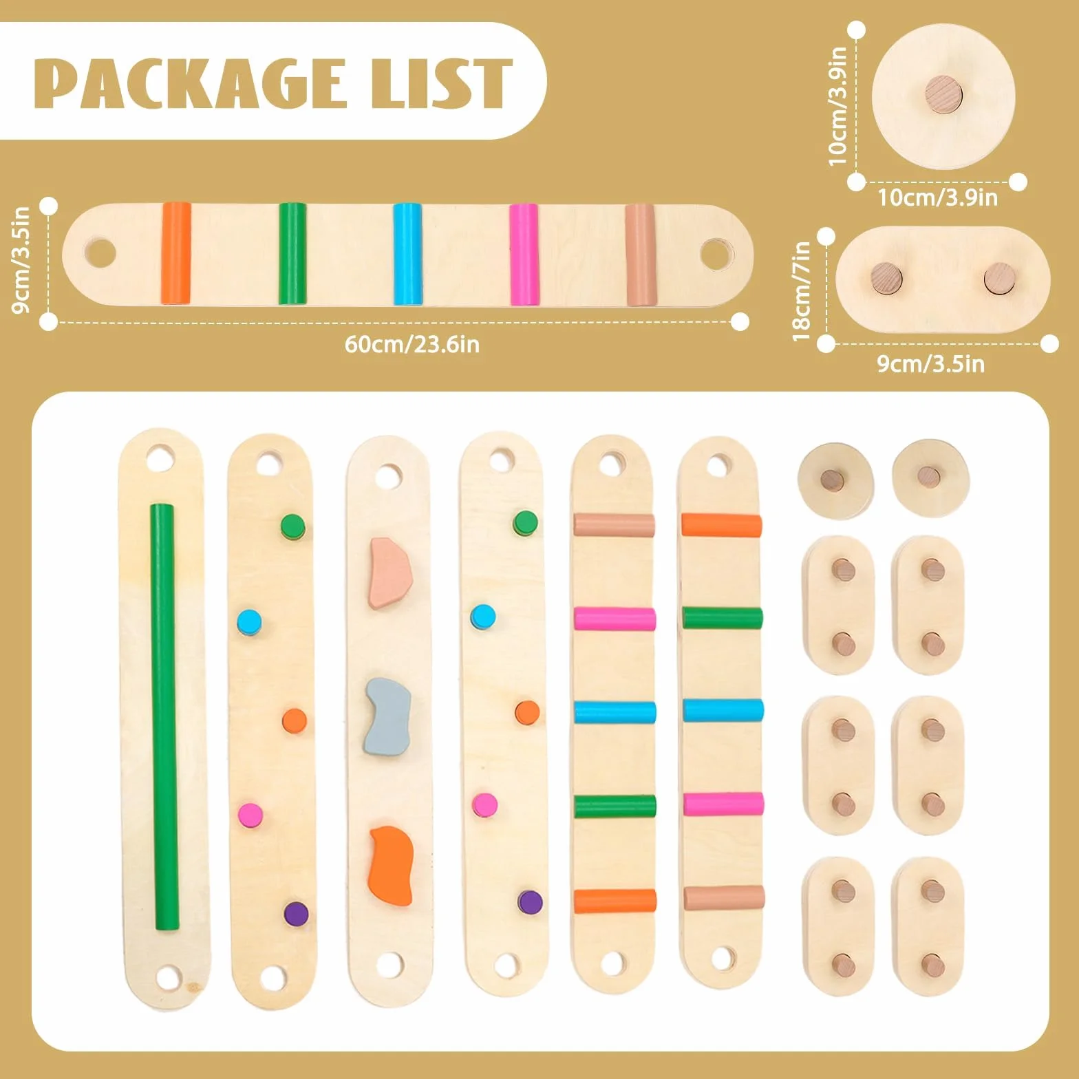Poutre d'Équilibre en Bois pour Enfants Jouets Montessori Entraînement Intérieur Extérieur