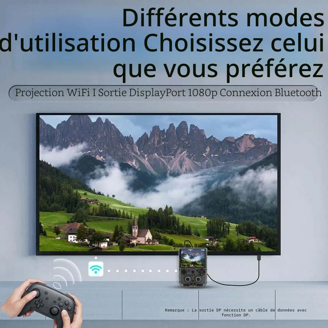JOYARCH RG406V Console de jeu portable, carte TF 256G, plus de 9000 jeux, écran tactile IPS de 5,48 pouces, Android 13, Unisoc T820, émulateur rétro, batterie 5500 mAh, noir