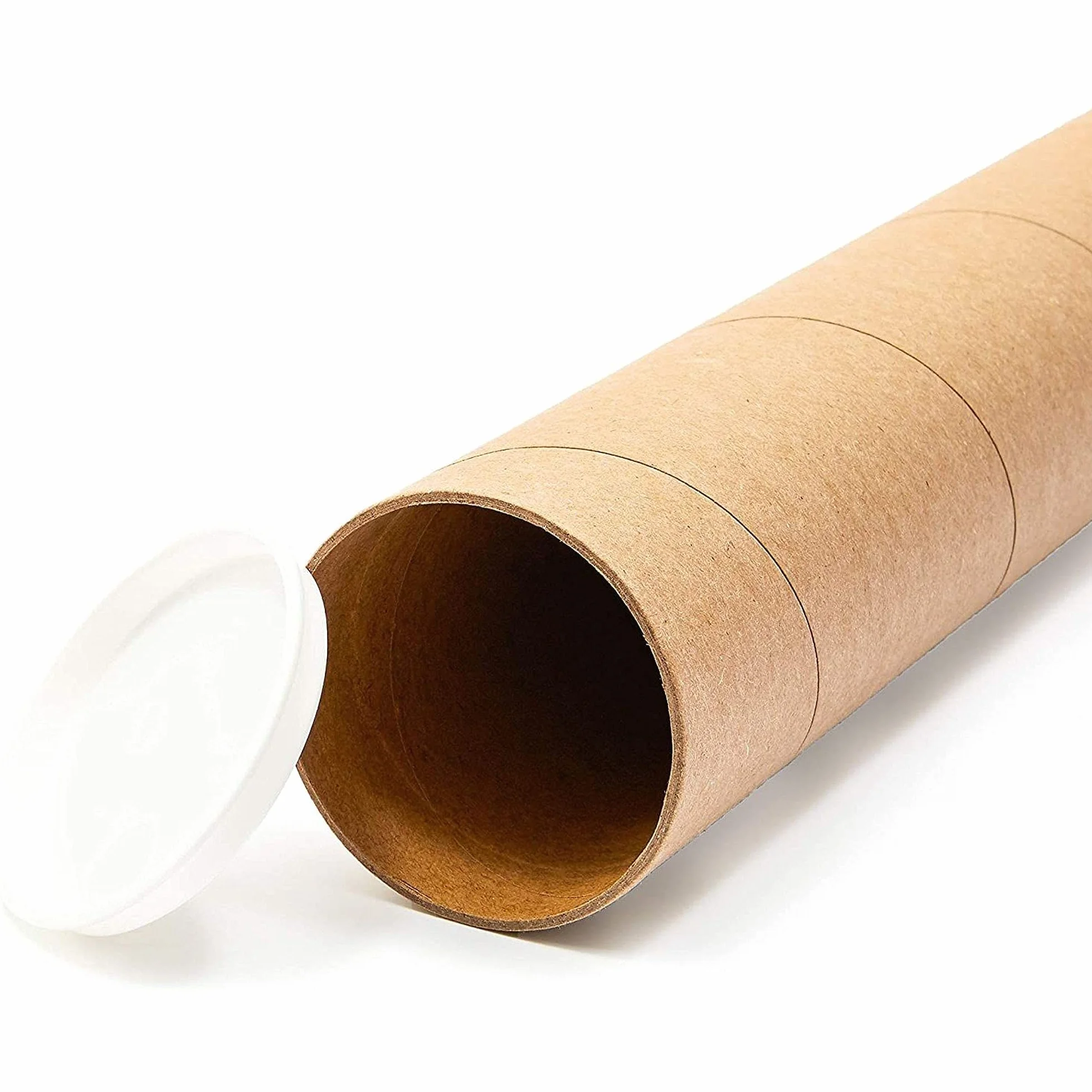 Tubes d'expédition ronds en carton 76 x 152 mm pour affiches, œuvres d'art, calendriers
