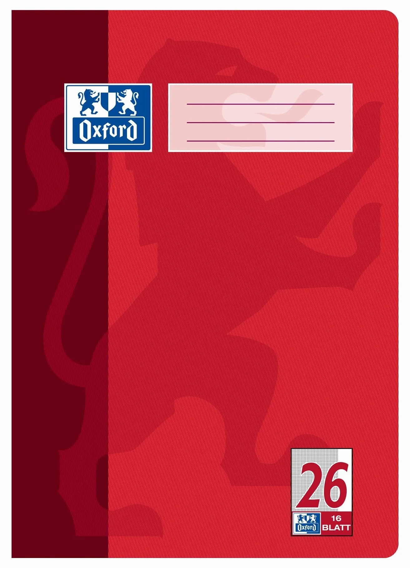 Oxford Cahier A4 linéature 26 bord à carreaux 5 mm 90 g/m² 4 assortis