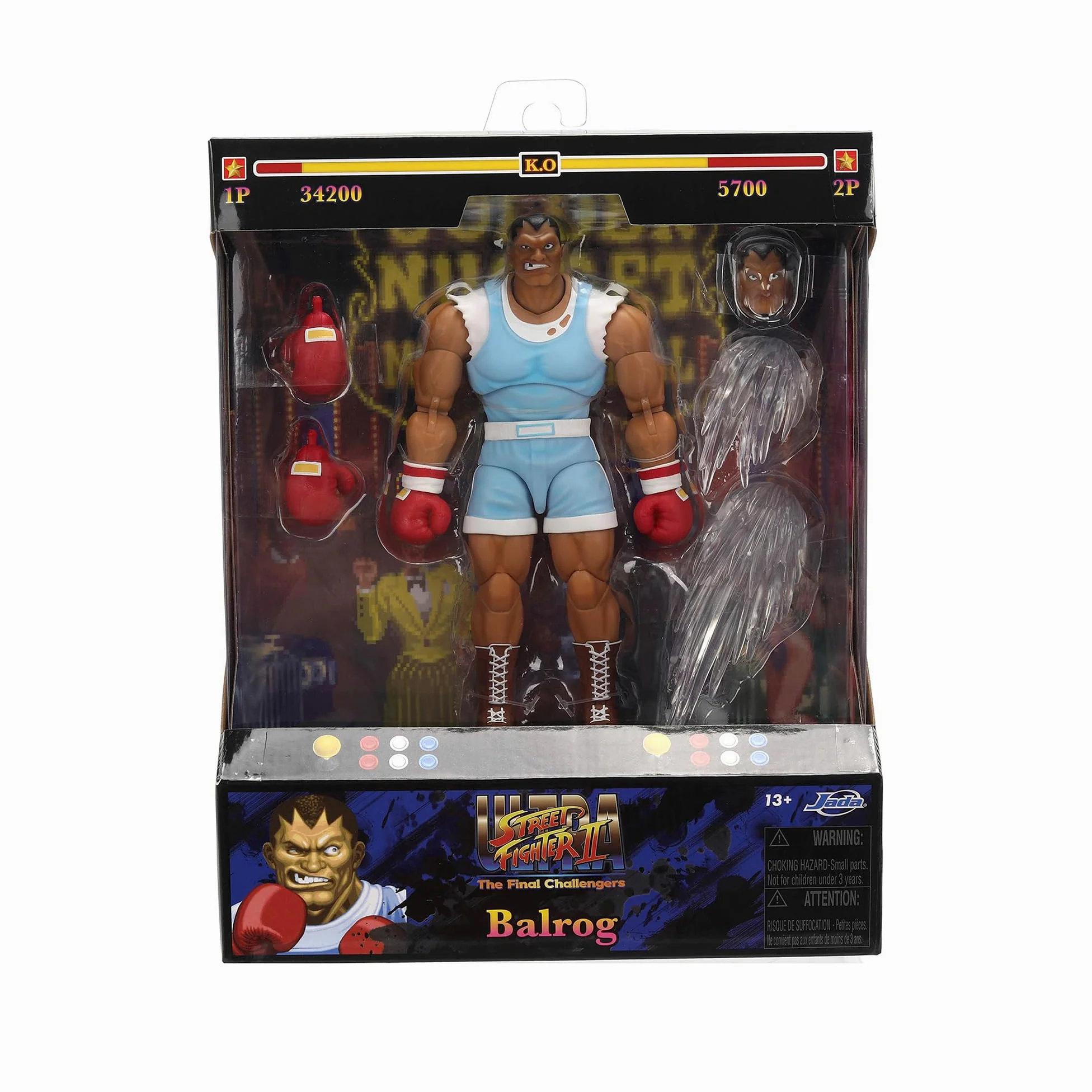 Jada Street Fighter 9335741314R00 Figurine d'action à Collectionner 17 cm articulée avec Accessoires interchangeables