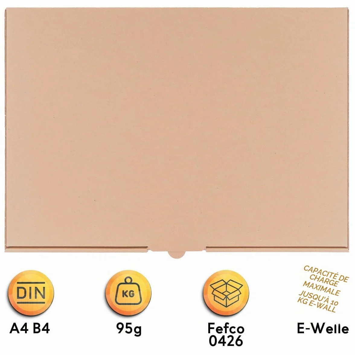 Boîtes d'expédition extra-plats 350 x 250 x 50 mm brun carton pliant simple cannelure MB-5