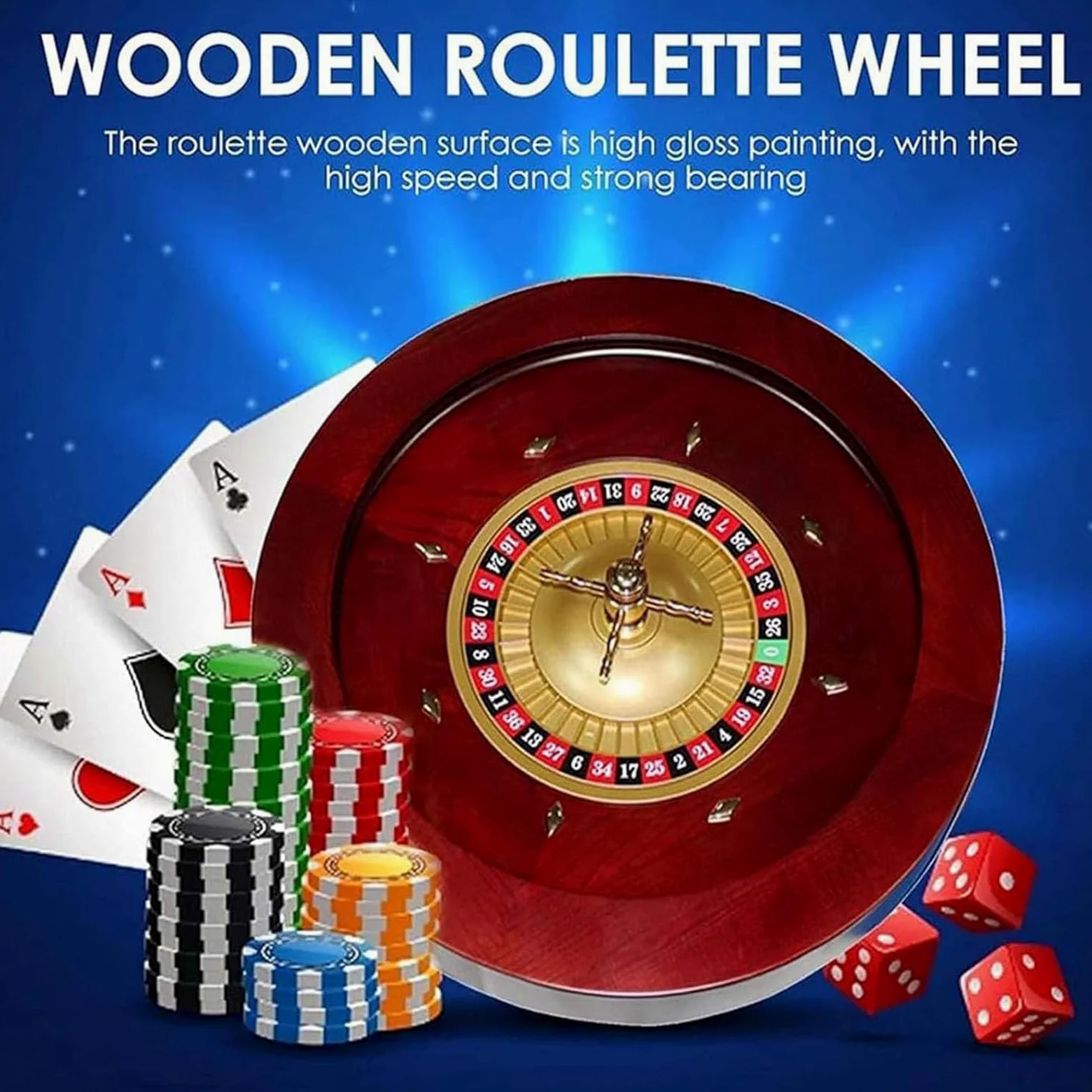 Roulette Roulette Roulette avec Roulements de Précision en Bois pour Maison et Professionnel Idéal pour les fêtes adultes et les soirées de jeux