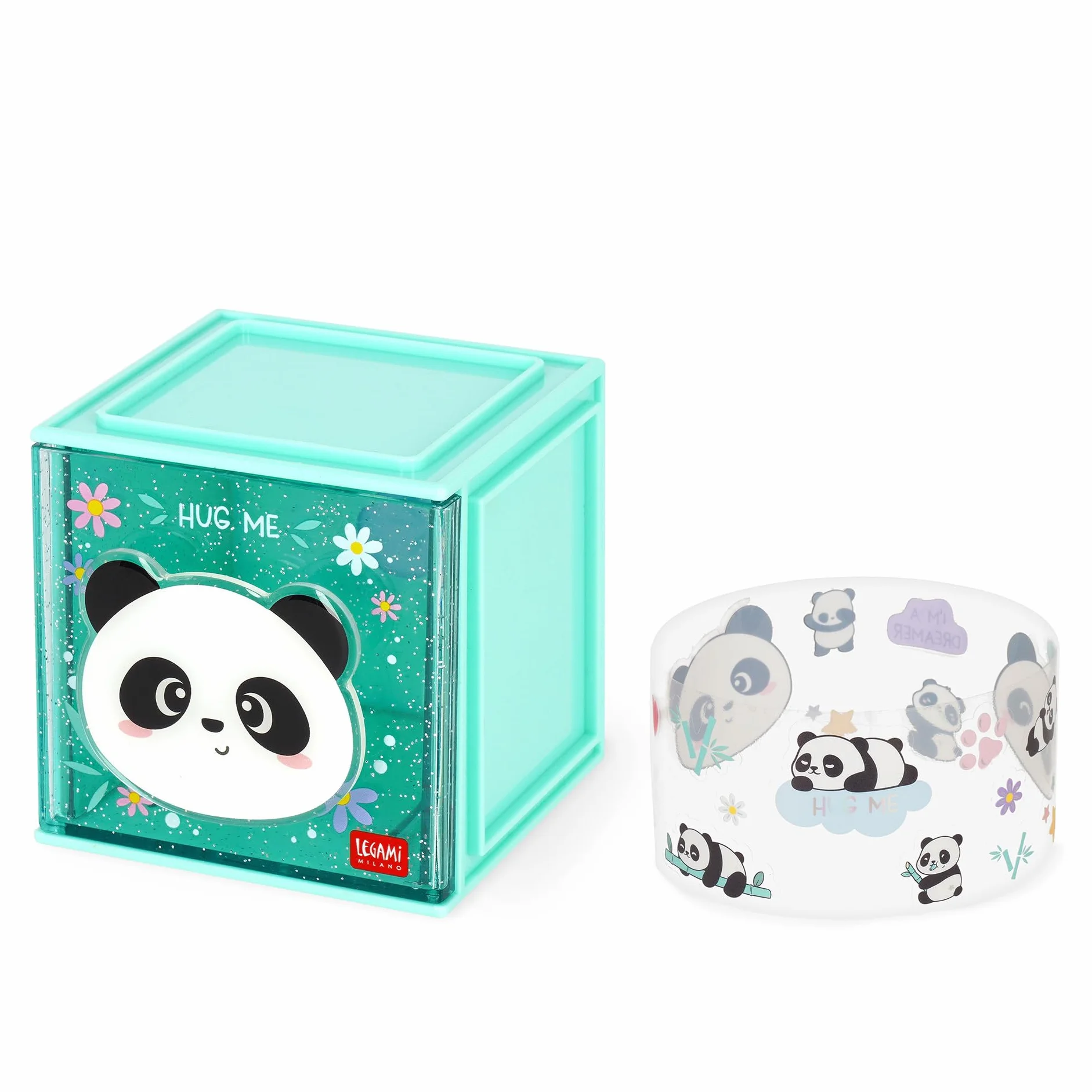 Legami Boîte modulaire de bureau Cutie Cubes Thème Panda Organiseur de Bureau 90 x 90 x 100 cm ABS Empilable