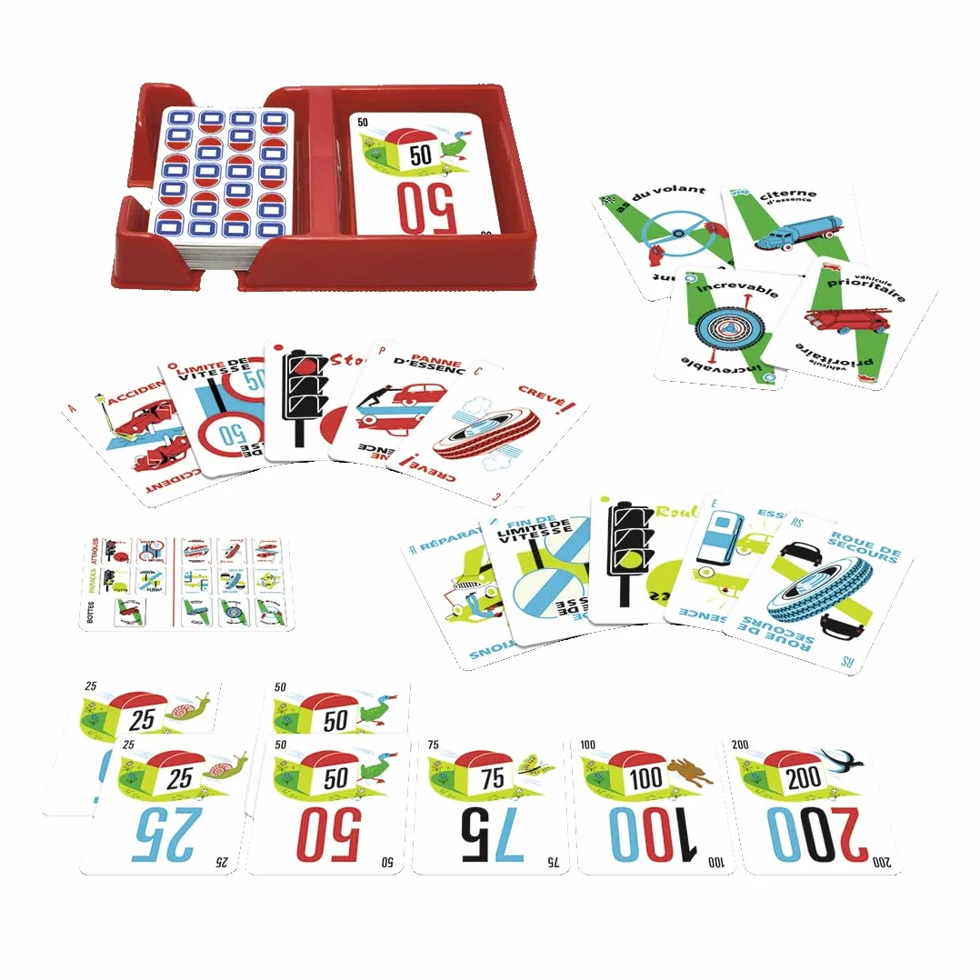 Dujardin Mille Bornes Le Grand Classique Jeu de société Cartes 2-8 Joueurs Dès 6 Ans