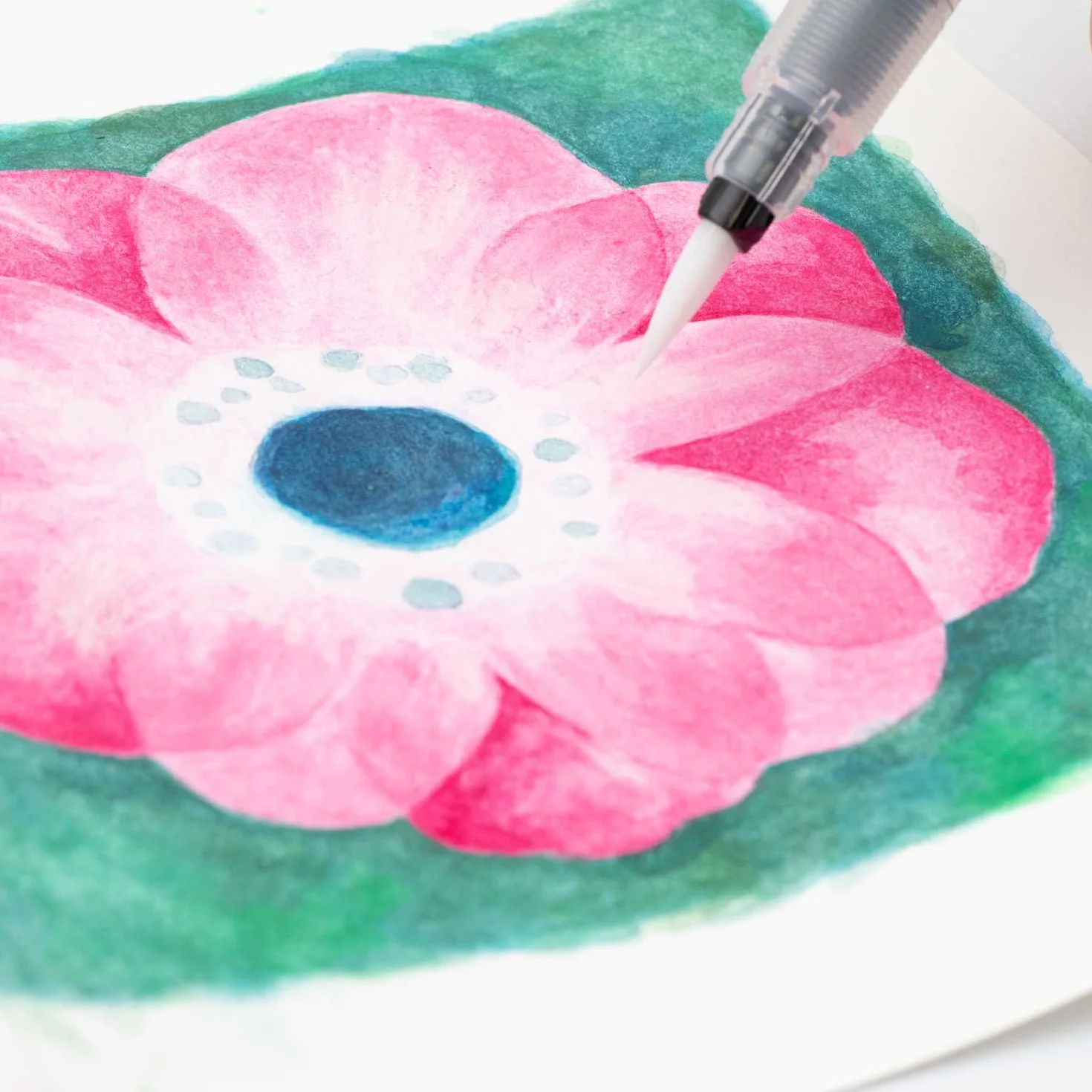 Pentel Aquash Brush Pinceau à réserve d'eau 10 ml pointe large