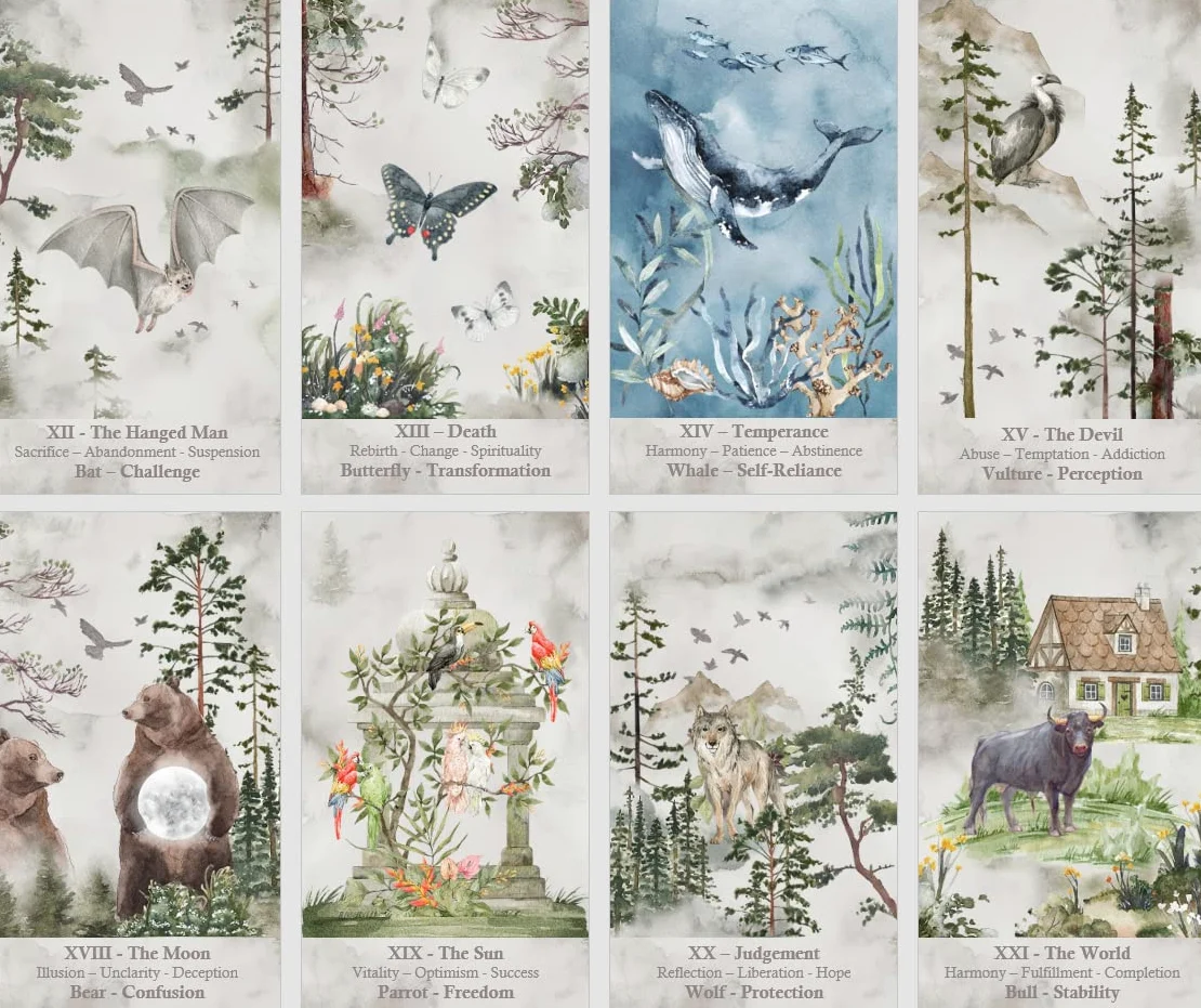 Jeu de cartes de tarot Animal Spirit
