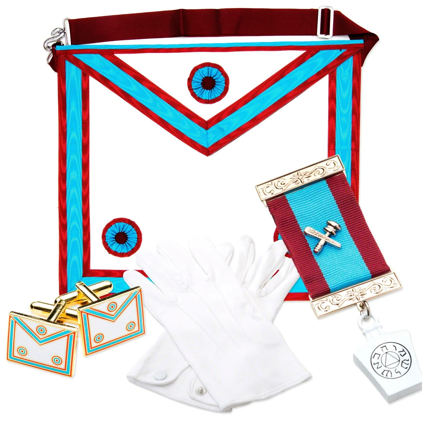Masonic Mark Master Masons MM Tablier imitation peau d'agneau