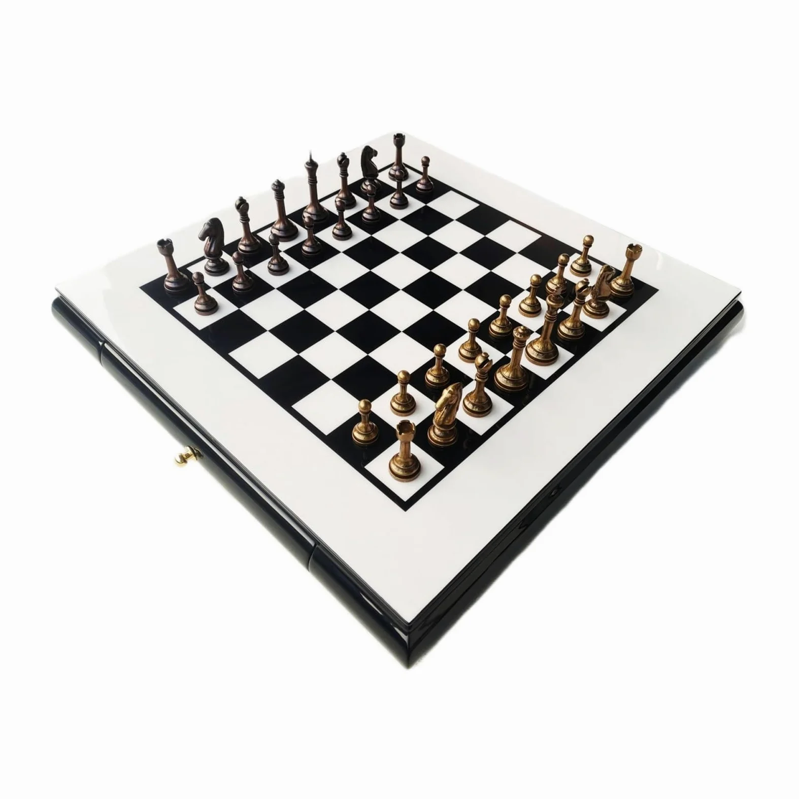 echiquier Jeu d'échecs en Bois for Voyage en Plein air avec tiroir de Rangement, Jeu de société for Camping, Enfants et Adultes echecs Jeu