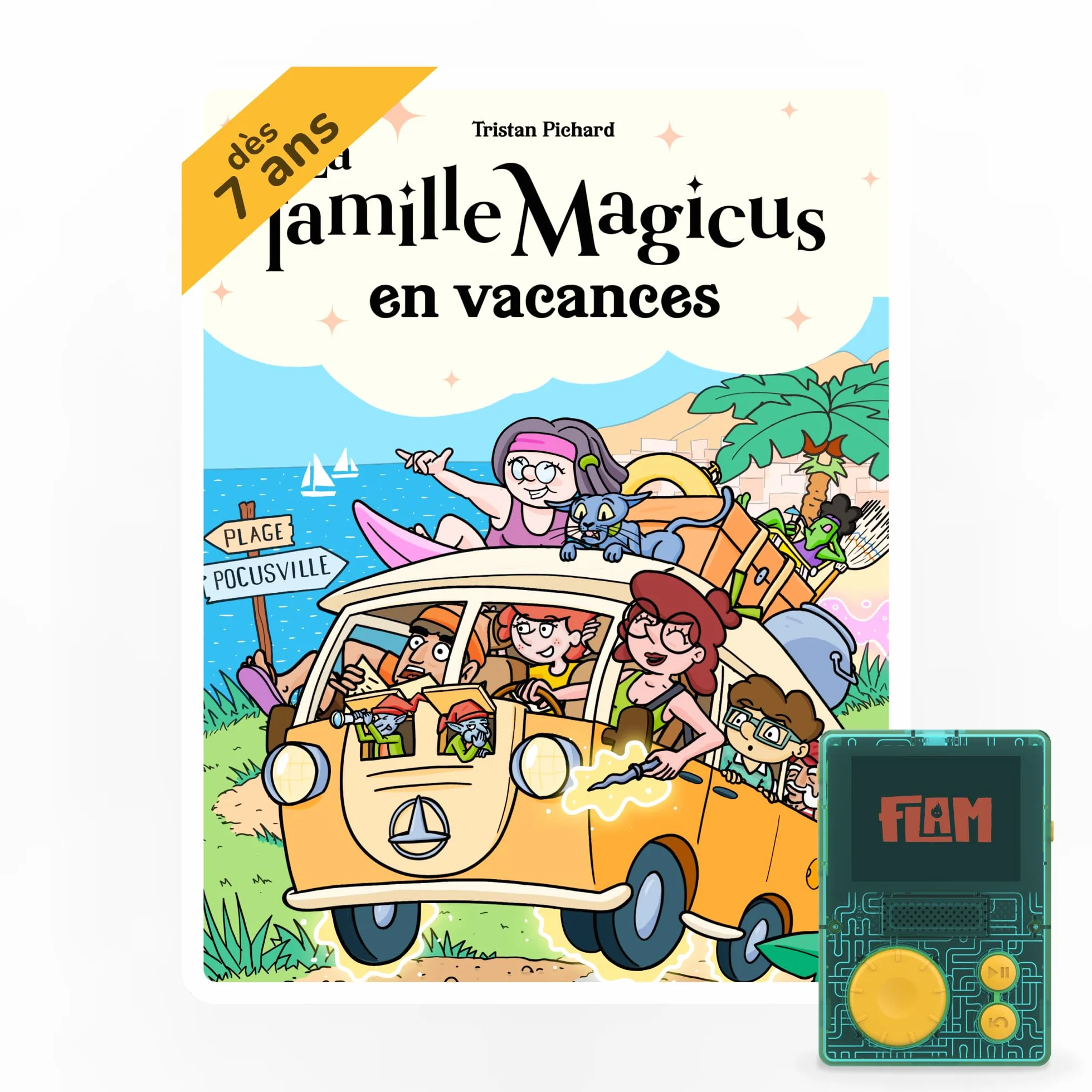 Lunii La Famille Magicus Part en Vacances Livre Audio interactif français 3h30 dès 7 Ans FLAM
