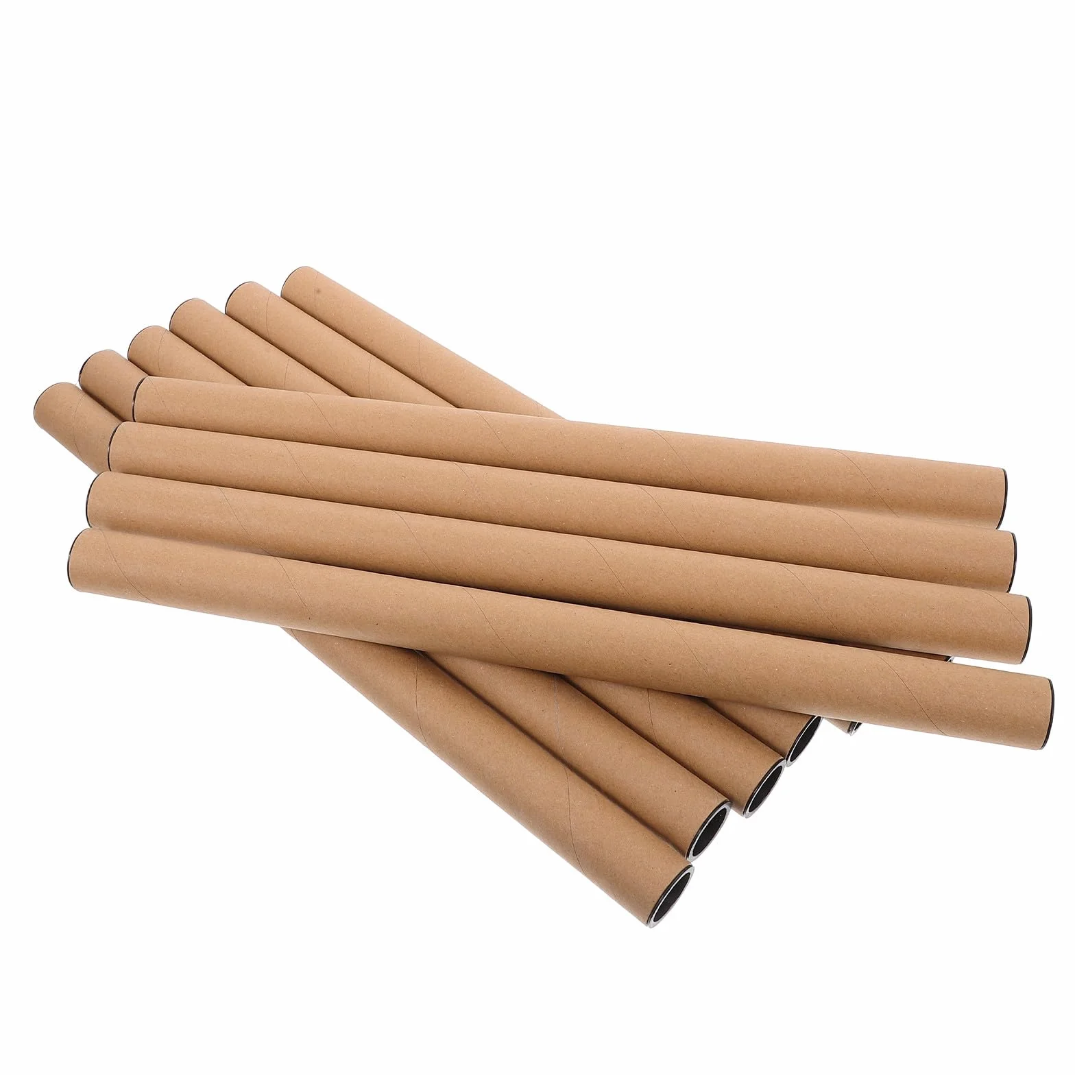 Lot de 10 Tubes à Affiches en Papier Kraft 1,5 x 12 Pouces Rigide pour Transport Posters