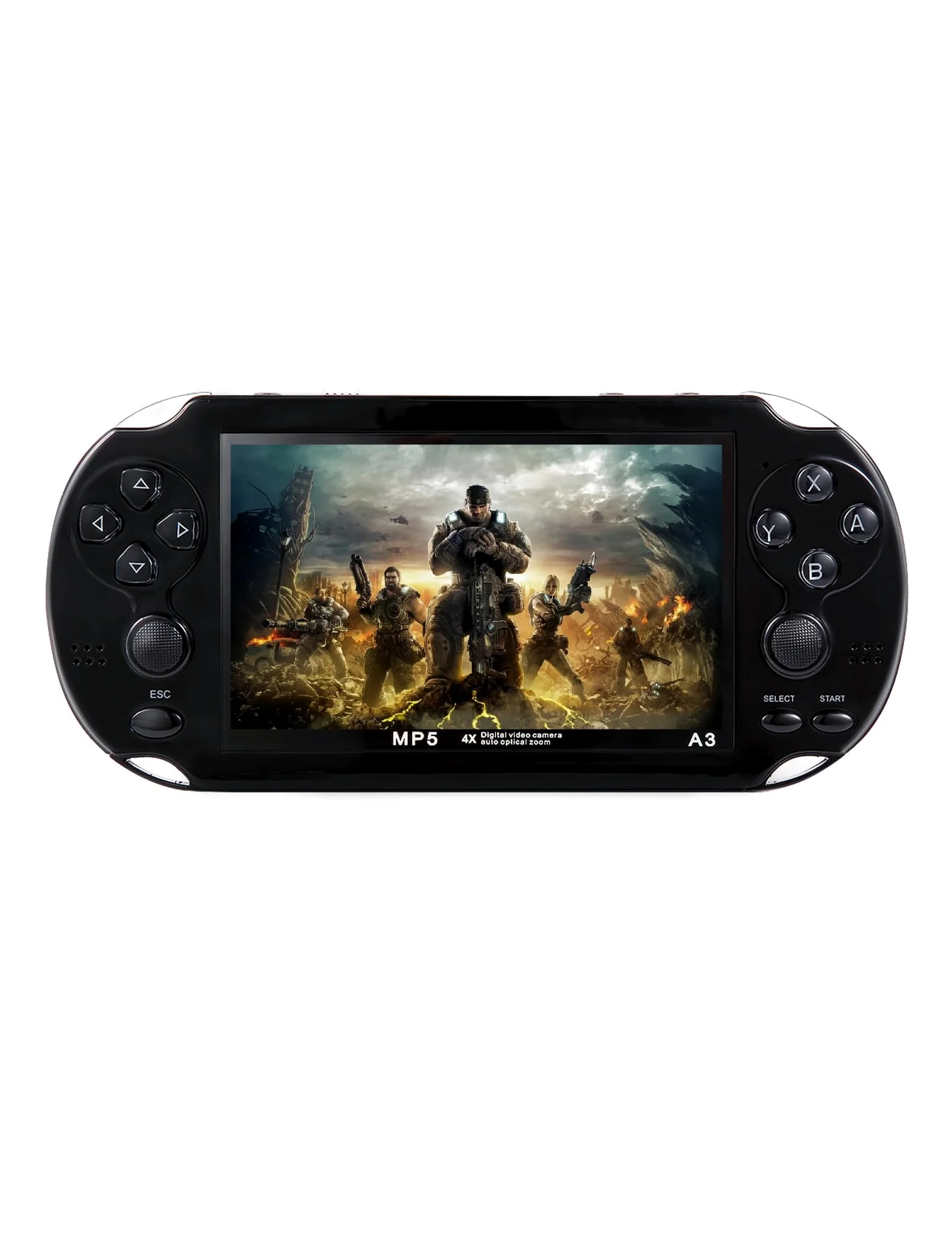 CZT Console de Jeux vidéo 4,3 Po 8 Go intégrée à 2300 Jeux gratuits pour Plusieurs simulateurs Console de Jeu Portable Vidéo/Musique Ebook Sortie TV Le Jeu Peut être archivé Cadeaux de Noël(Noir)
