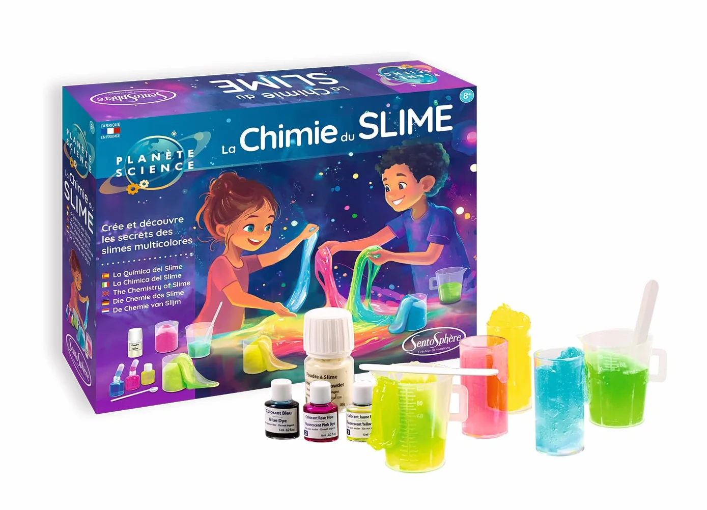 Sentosphère Planète Science La Chimie du Slime Fabriquer Son Propre Slime Atelier Créatif pour Enfants dès 8 Ans Fabriqué en France