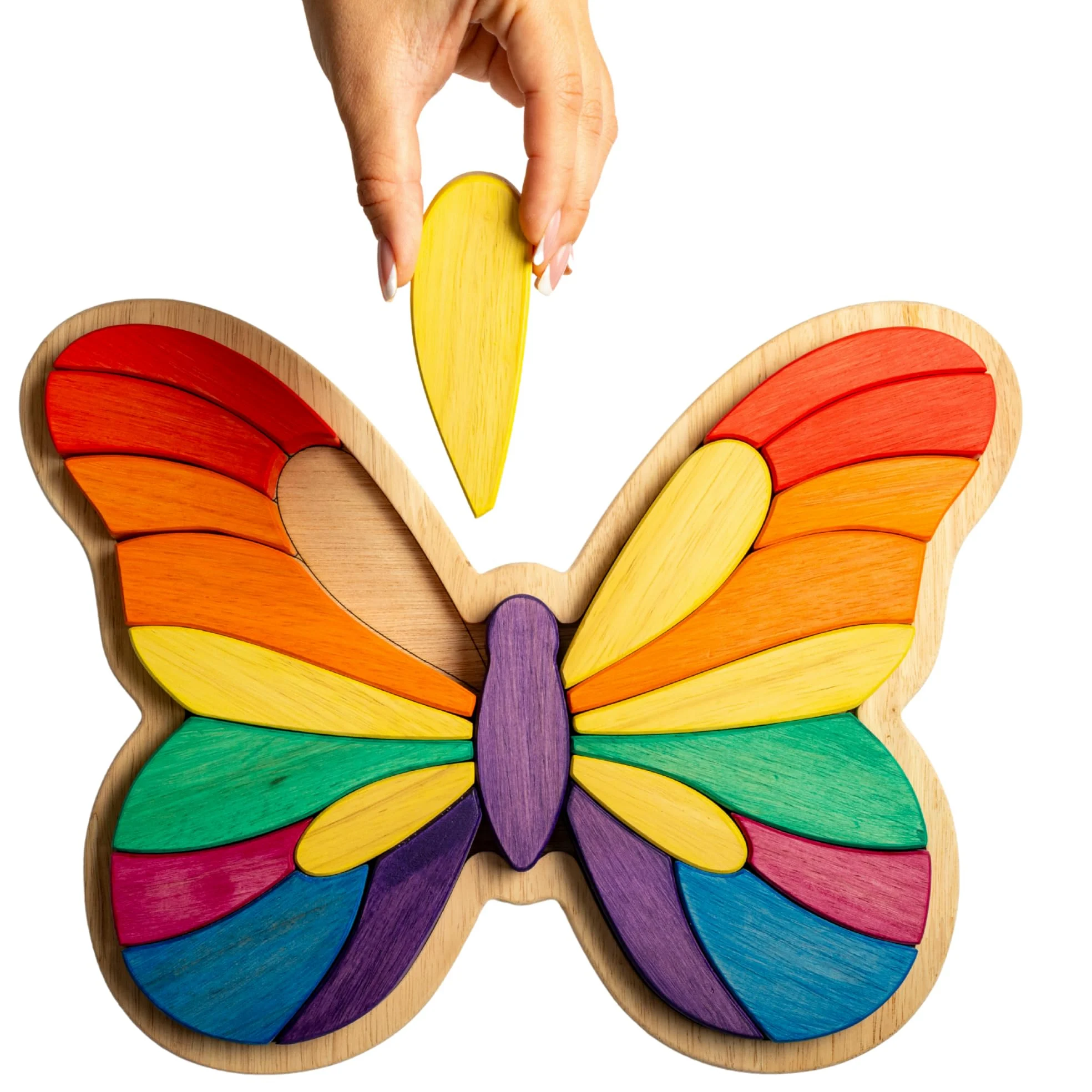 Puzzle en bois papillon 3+ ans - Jouet éducatif pour enfant, développement de la motricité fine