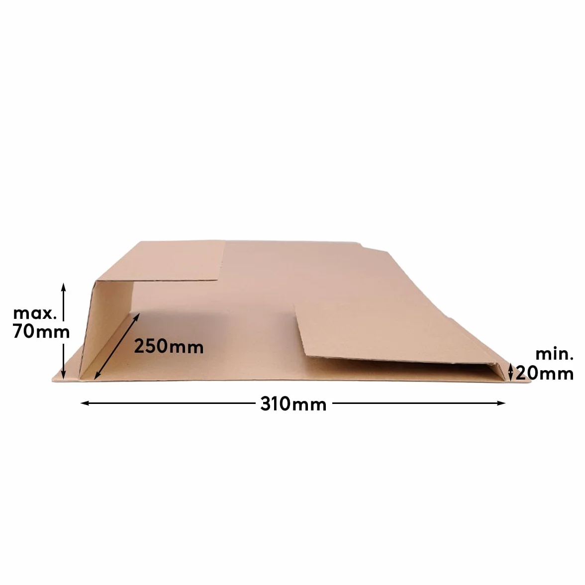 Emballages pour livres 310 x 250 x 20-70 mm DIN A4 brun 100 pièces