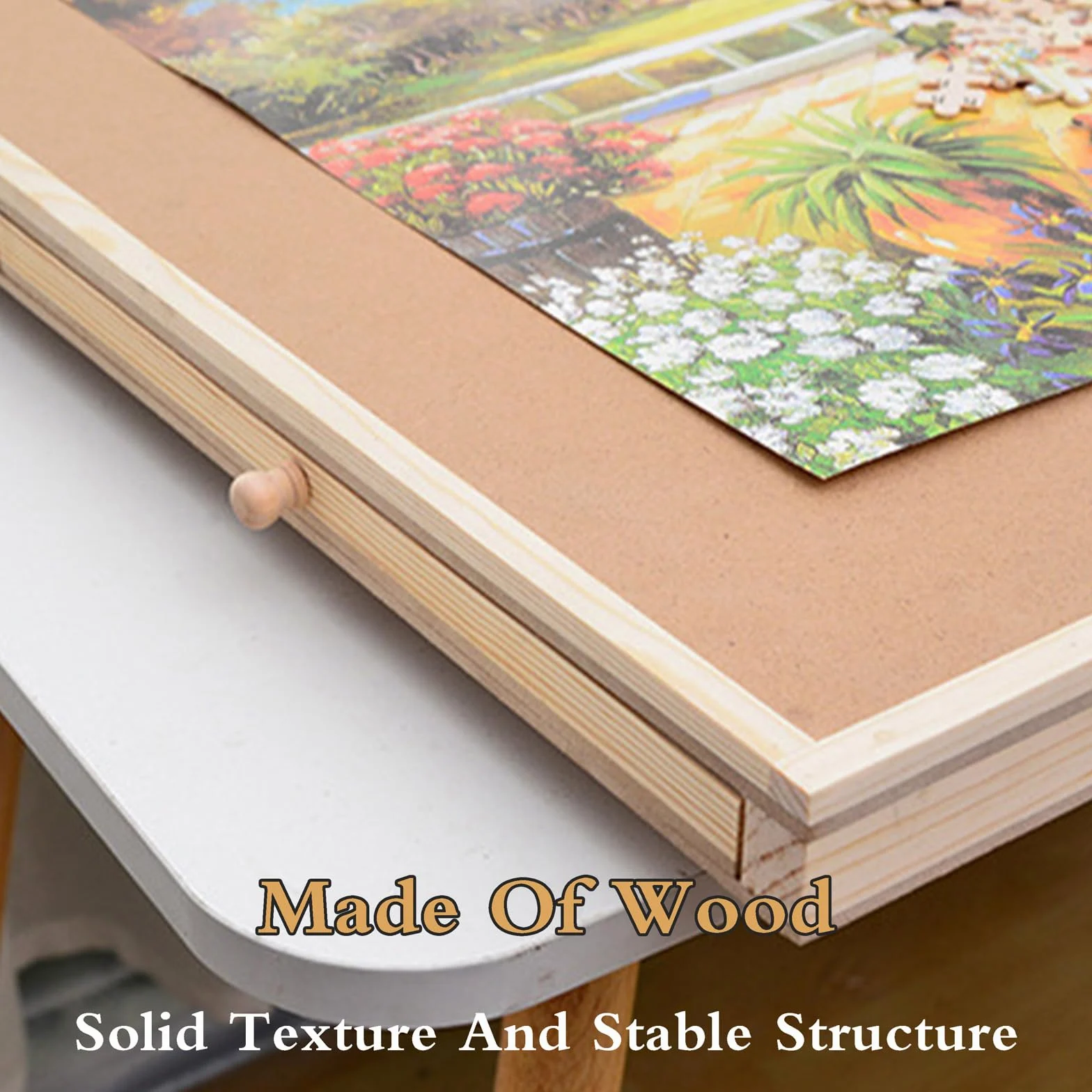 Plateau De Puzzle Bois,Table De Puzzle avec Rangement,Table à Puzzle Portable,Puzzle Table LéGer Et Portable,AntidéRapante,avec Tiroirs De Tris,Peut Contenir Jusqu'à 1000 PièCes