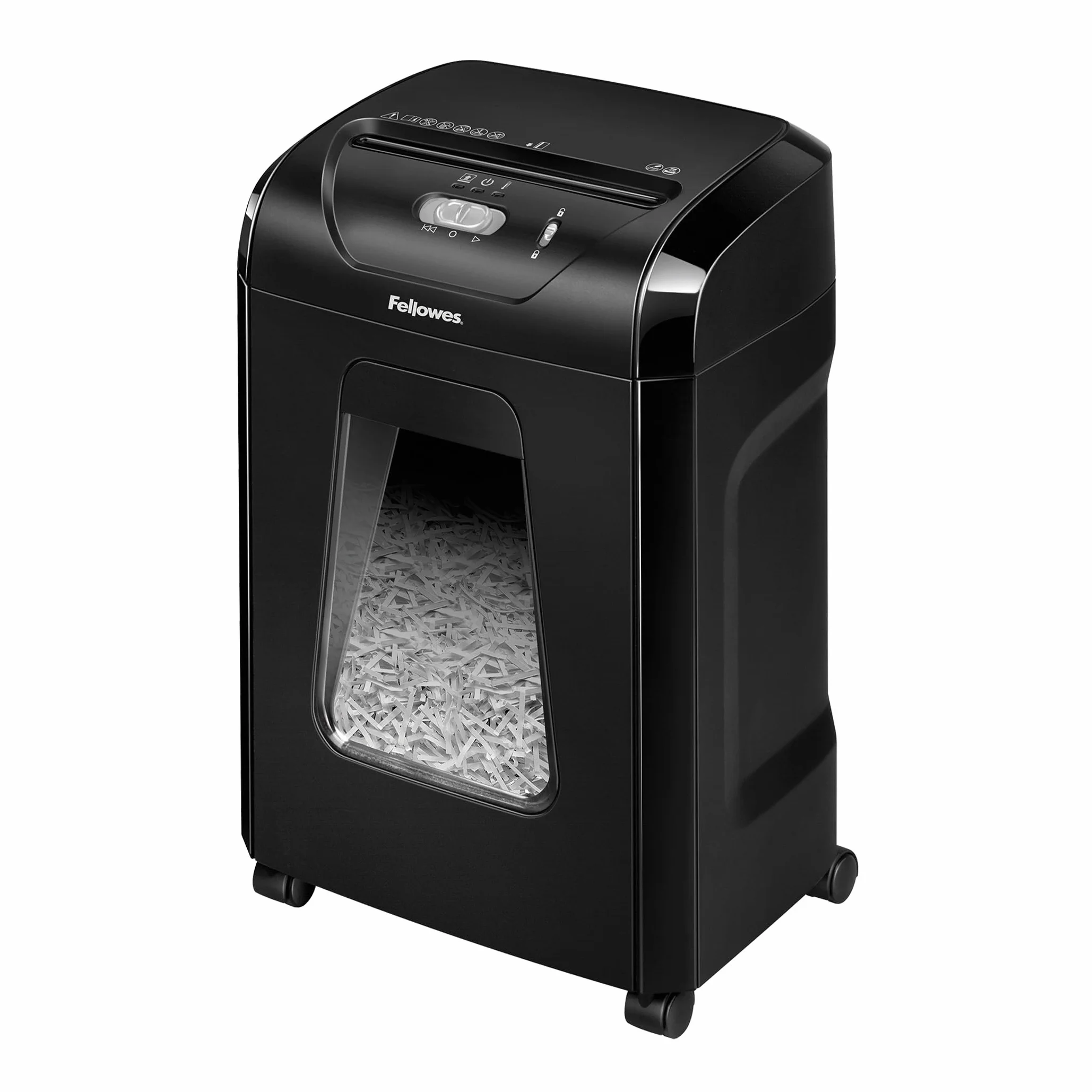Fellowes FS-15C Destructeur de Documents Coupe Croisée 15 Feuilles P4 Bac 19L Noir