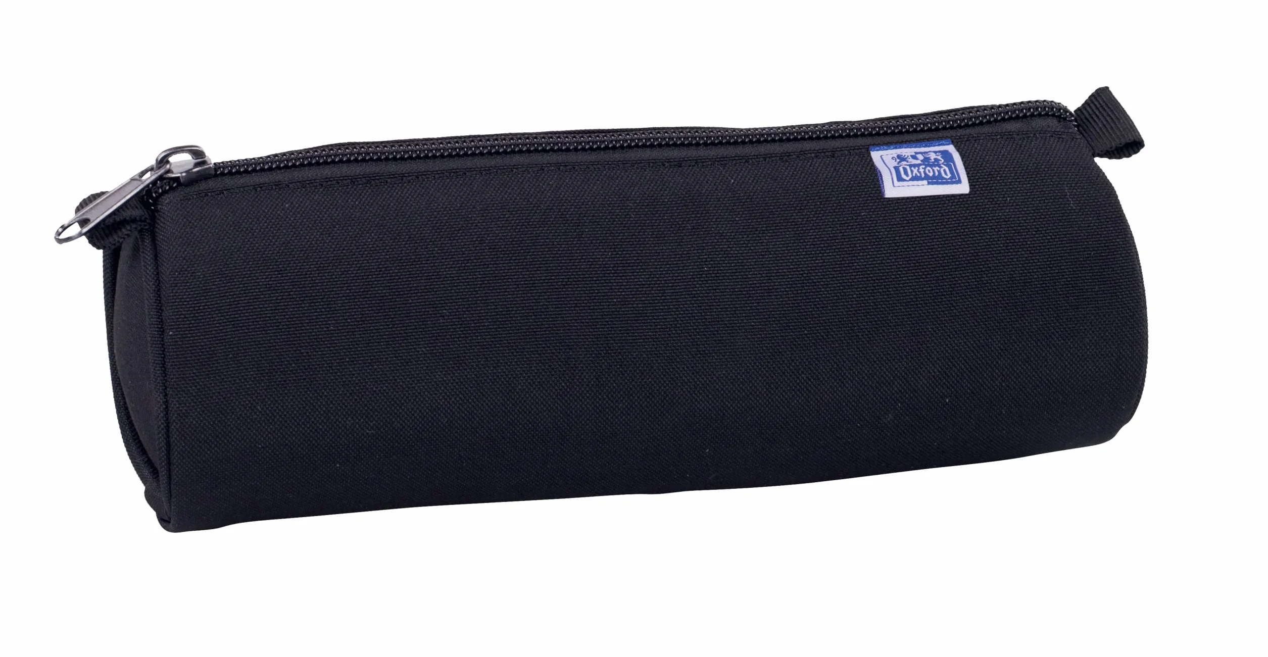 OXFORD Trousse Ronde Classique 1 Compartiment 22x7x7 cm Fermeture Éclair Polyester Noir