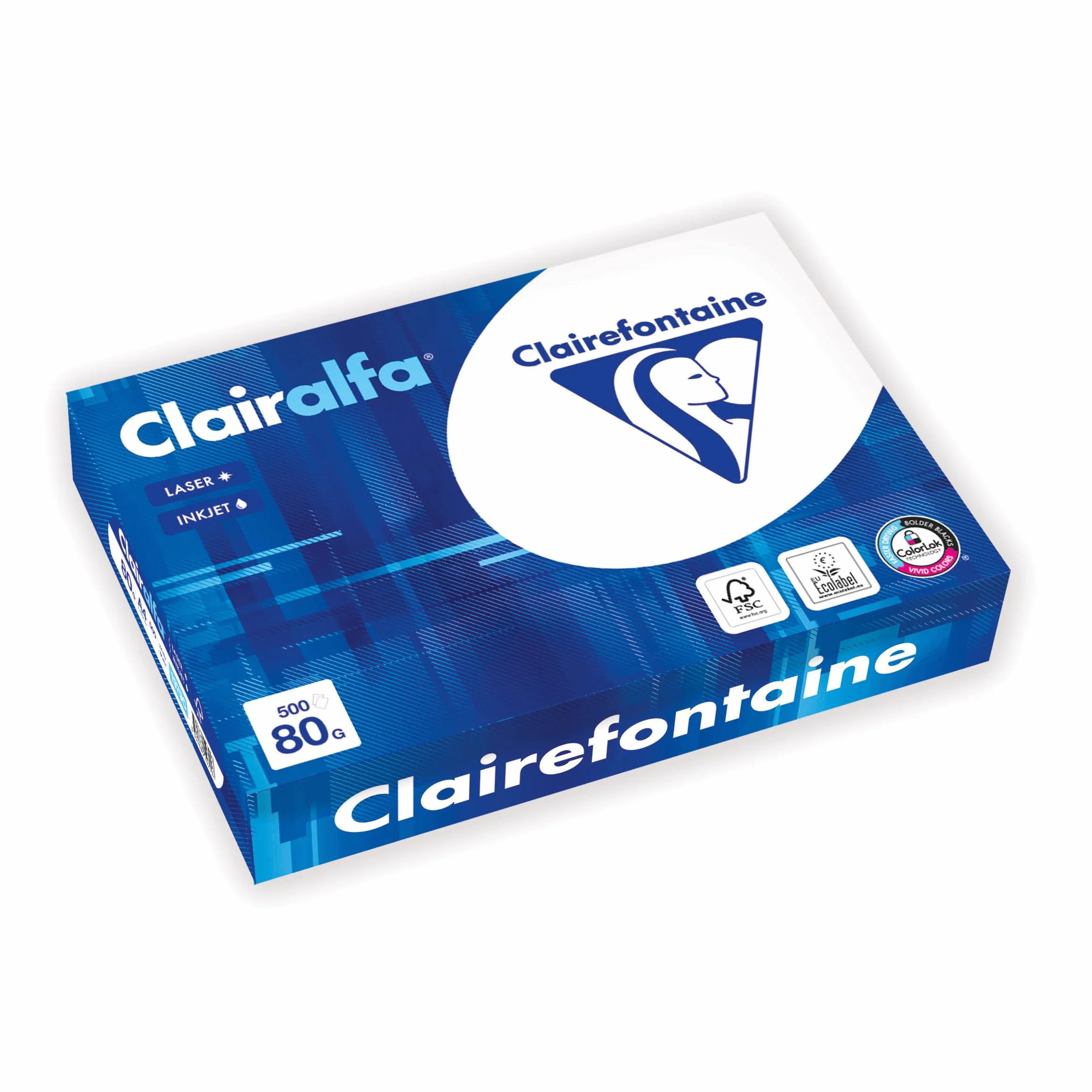 Clairefontaine Papier A4 Clairalfa 80 g/m² 2500 feuilles Blanc 171 CIE