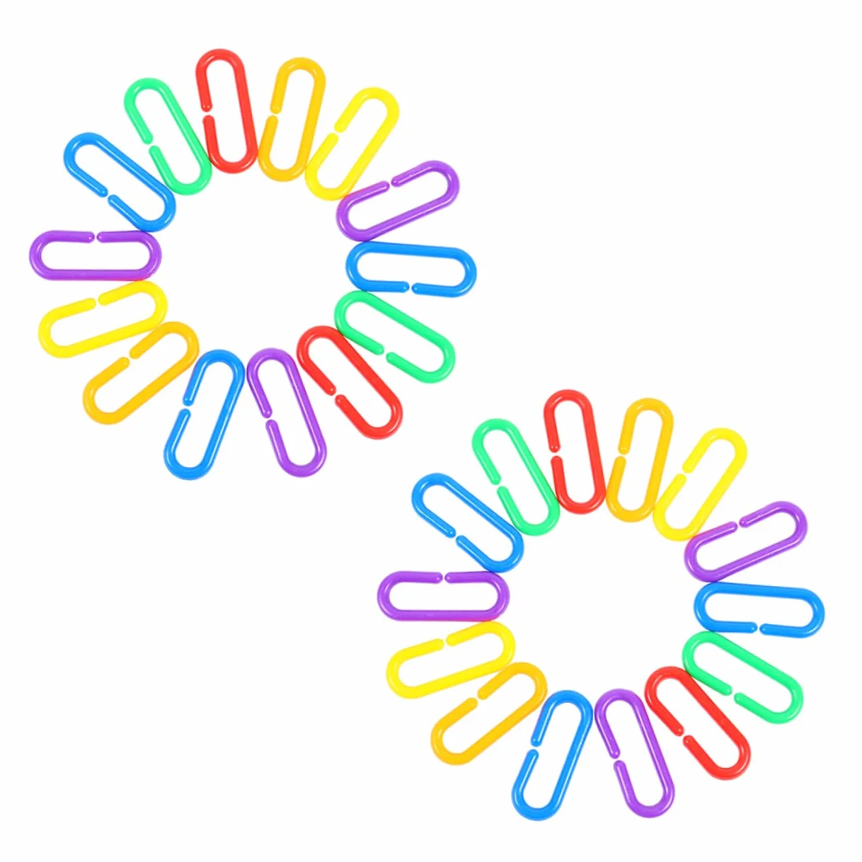 BESPORTBLE 150 pièces Maillons C Clips Plastique Colorés Éducatif Interactif