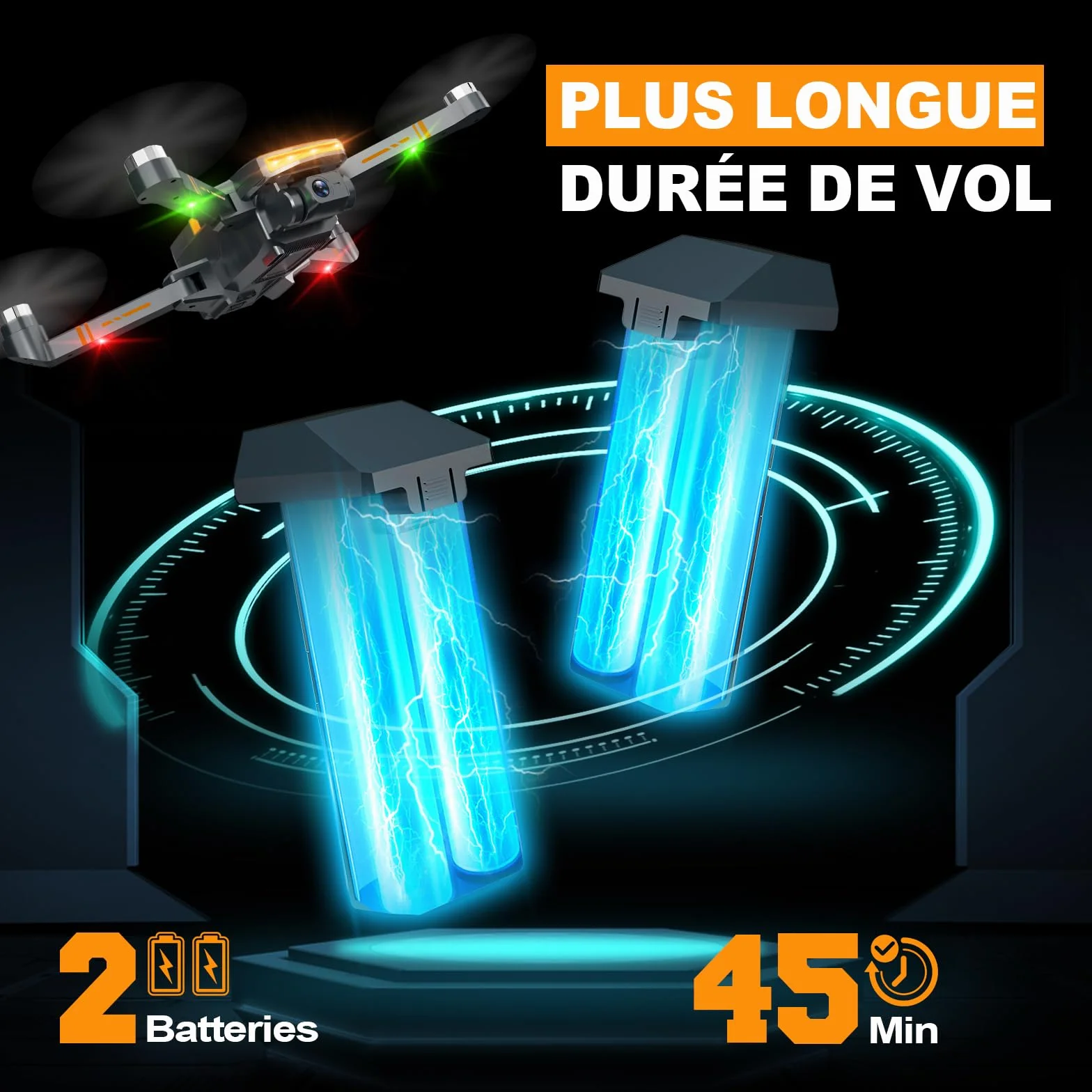 G9 GPS Drone avec Caméra 4K EIS, 45 Mins Vol, Moteur sans Balais, Retour Auto, Moins de 249g C0