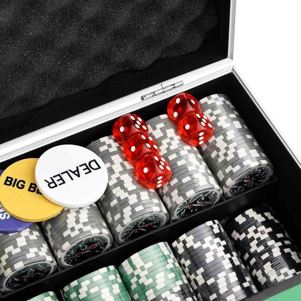 Jeu de Poker avec 300 jetons de 11,5 g, Mallette de Rangement, Coffret Complet pour Casino, Accessoires de Jeu pour Table, soirée, Famille et Tournoi