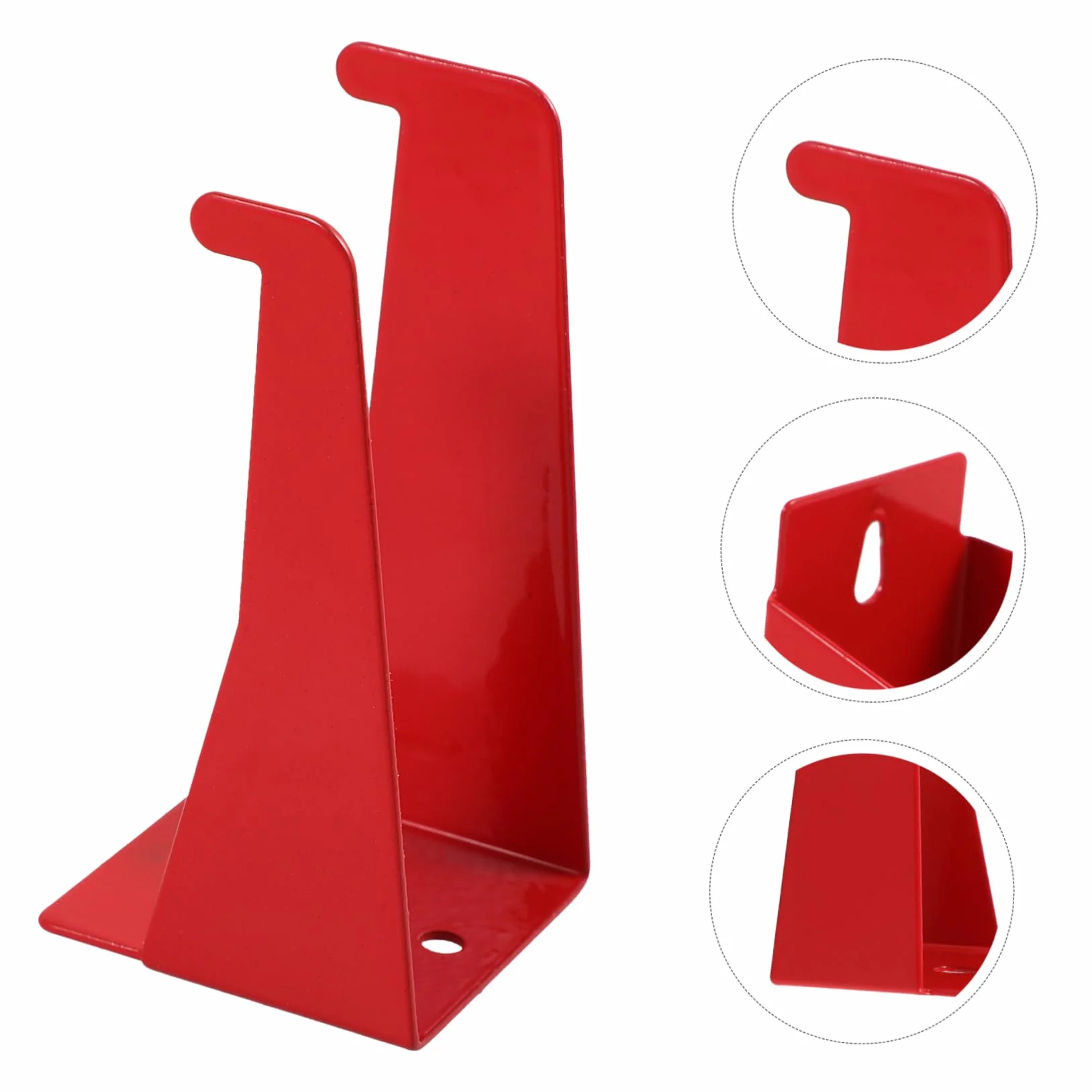 Cabilock Crochets Porte-extincteur Métal Rouge 4pcs Support Mural pour Extincteurs 1-4kg