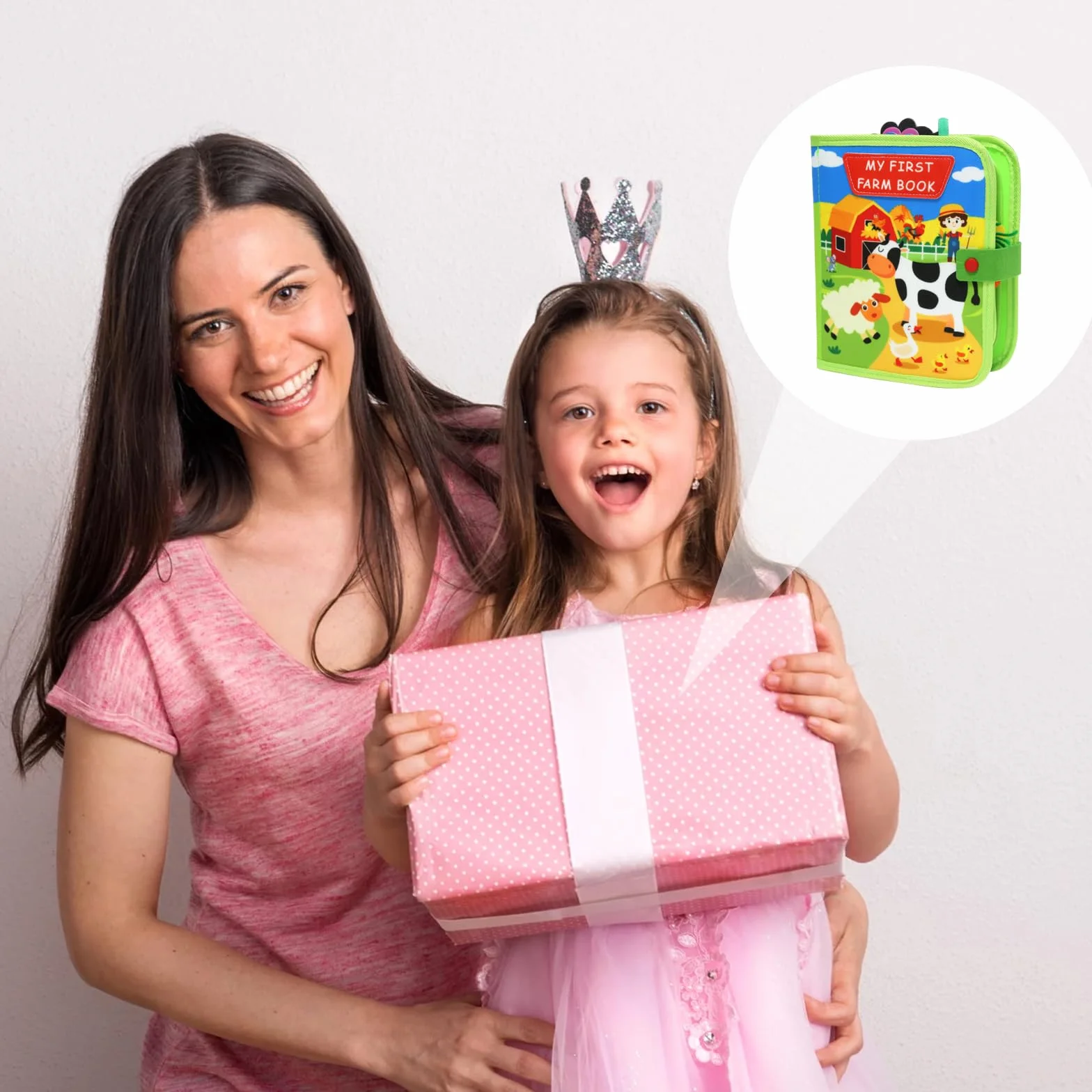 Tableau Montessori Enfants 1-3 Ans - Livre Sensoriel avec 10+ Activités Éducatives, Jouet de Voyage Portable
