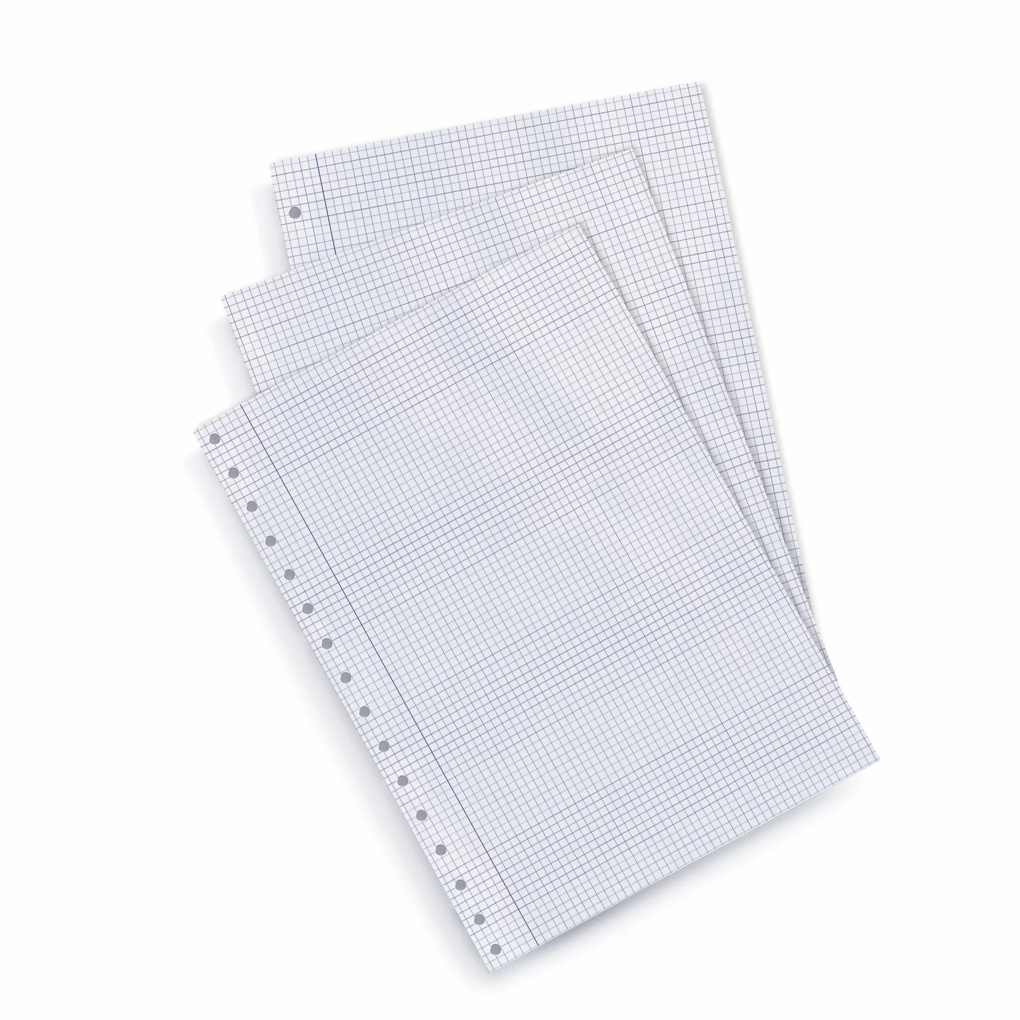 Miquelrius Bloc de recharge 215 x 309 mm 100 feuilles quadrillées 4x4 mm Papier 90 g/m² Recharge perforée pour classeur