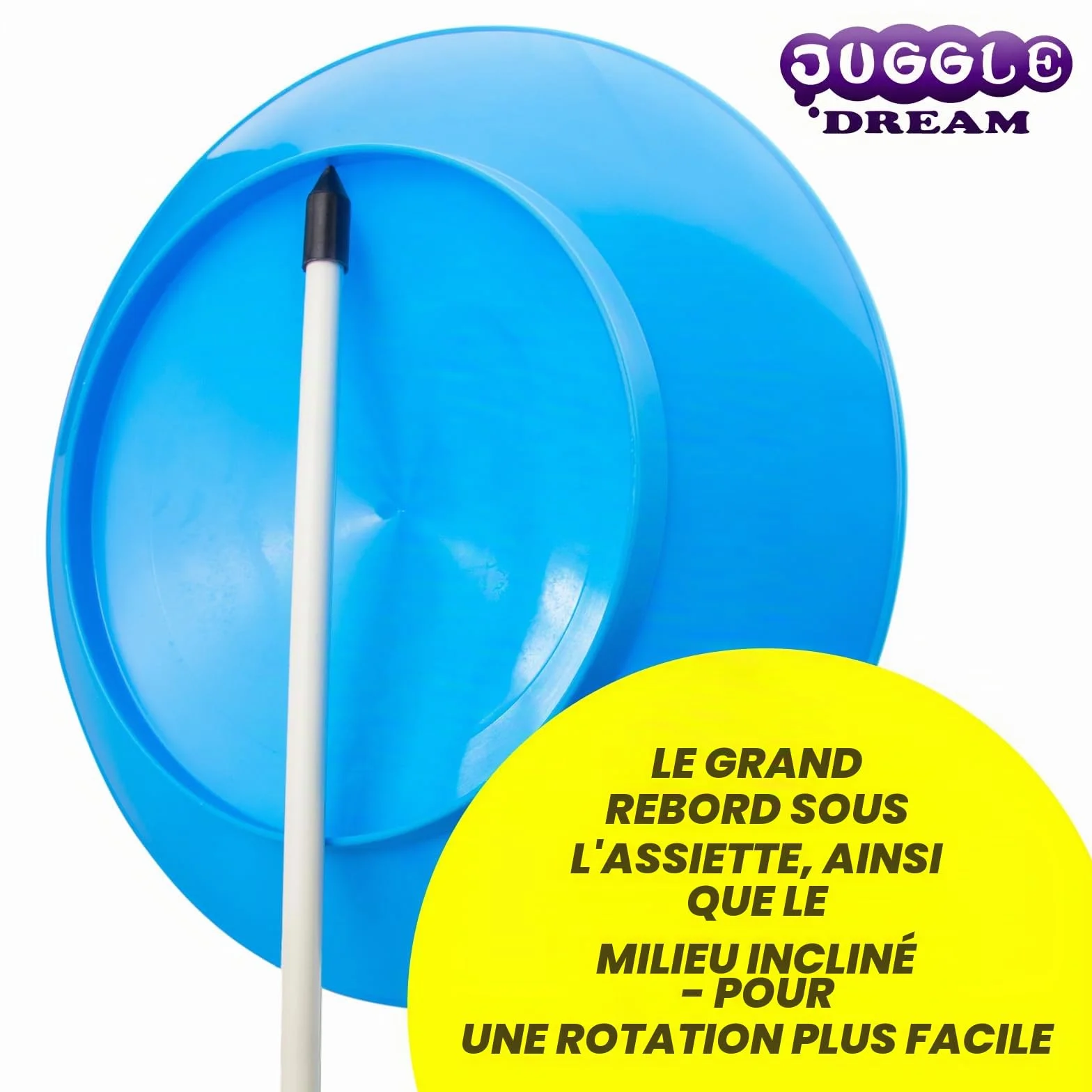 Juggle Dream Kit 4 Assiettes Chinoises 4 Bâtons Divisibles - Plat de Jonglage Chinois