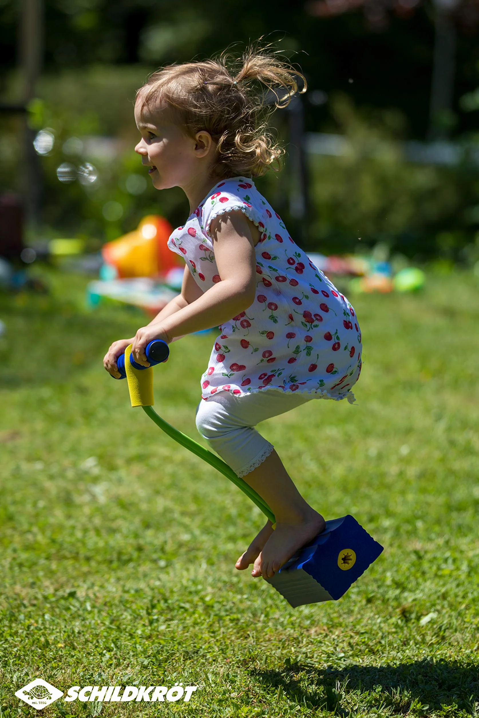 Schildkröt Fun Jumper Bâton Sauteur en Mousse avec Poignées Souples pour Enfants 3 Ans+