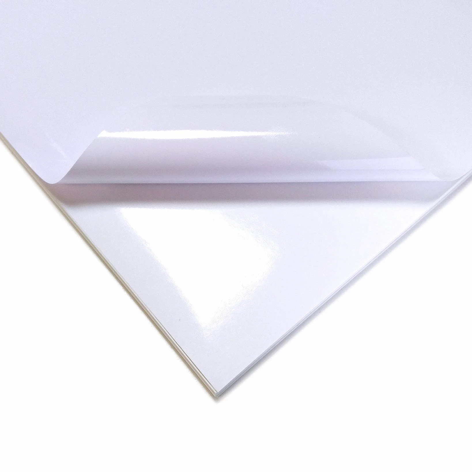 Papier vinyle blanc imperméable A4 pour impression laser, lot de 10 feuilles autocollantes brillantes