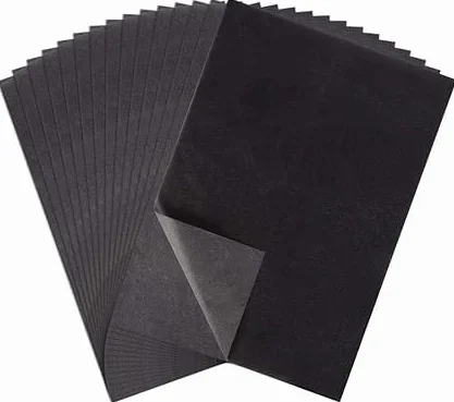 Papier carbone A4 lot de 100 feuilles noir transfert à la main