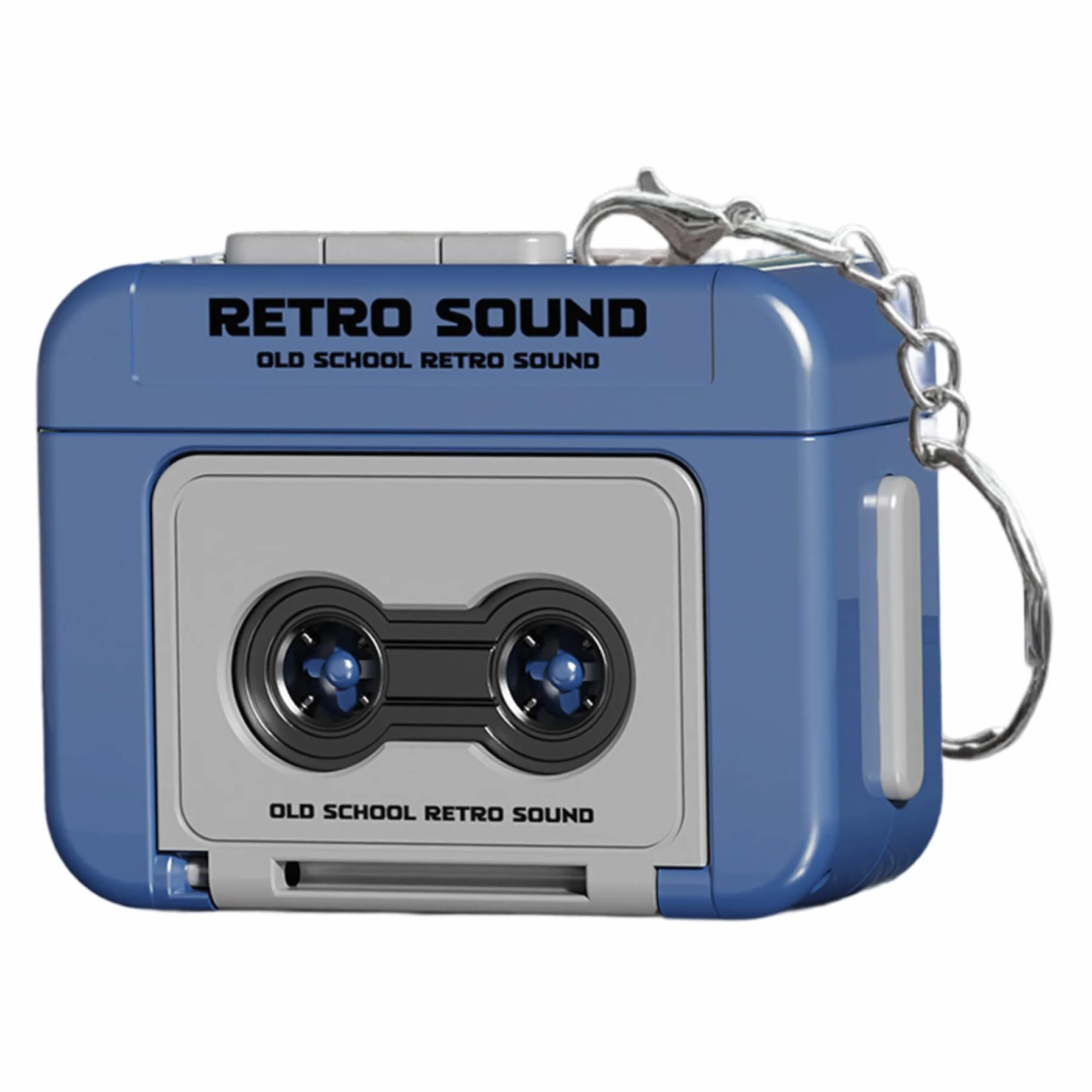 Porte-clés Mini magnétophone rétro en Plastique enregistrable avec Musique, Lecteur de microcassettes