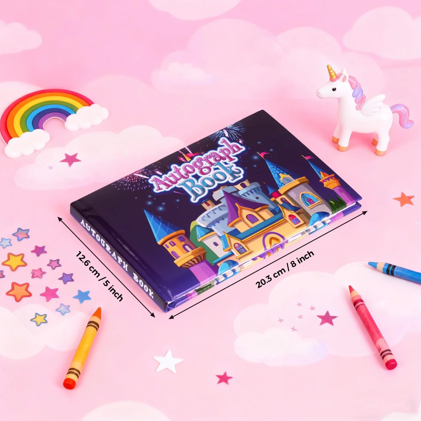 Disney World Livre d'autographes 2026 couverture rigide signatures messages gribouillis images reliure cousue