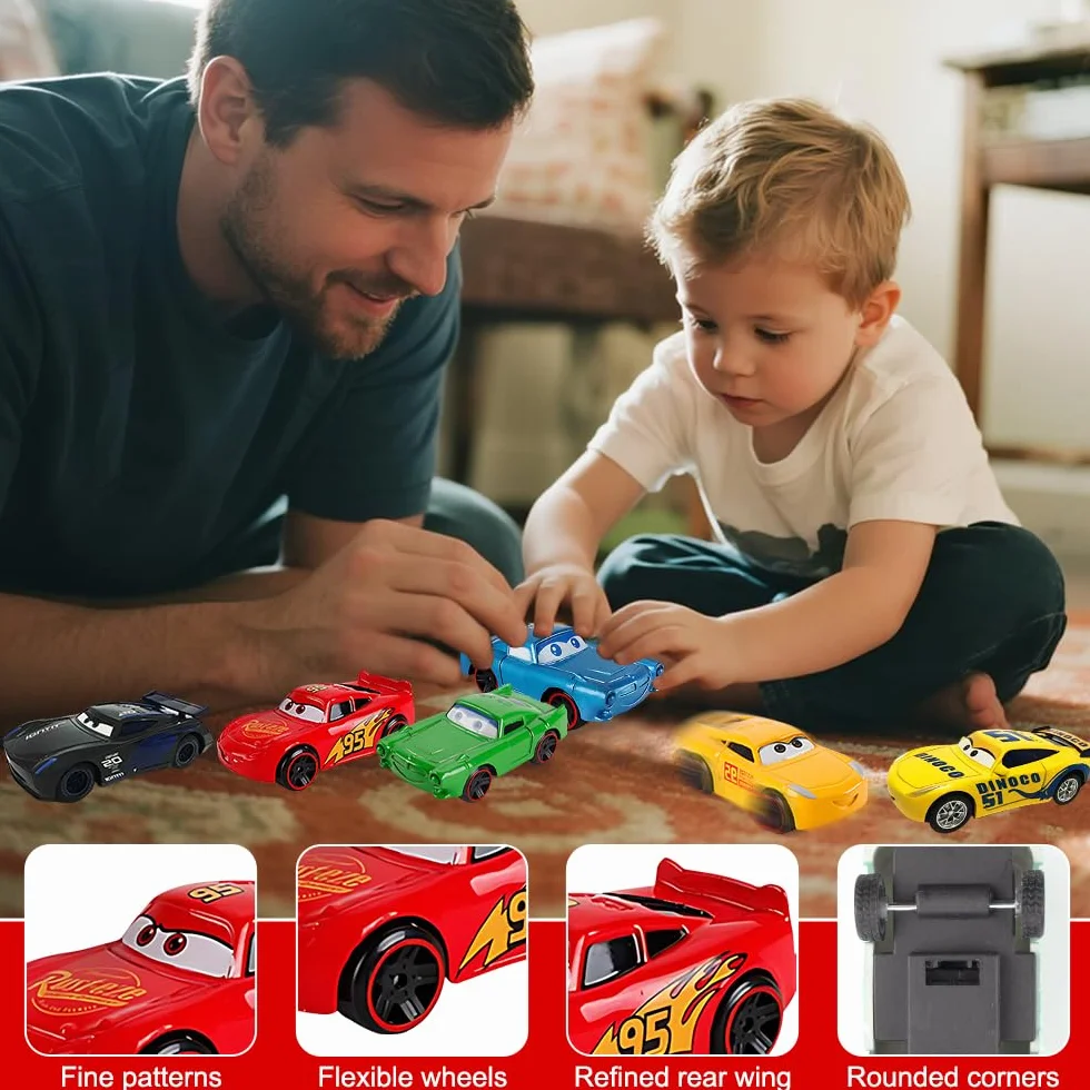 Pixar Cars Mini Voiture Enfant Métal 6 Pièces Jouet pour Garçons Filles 3 Ans