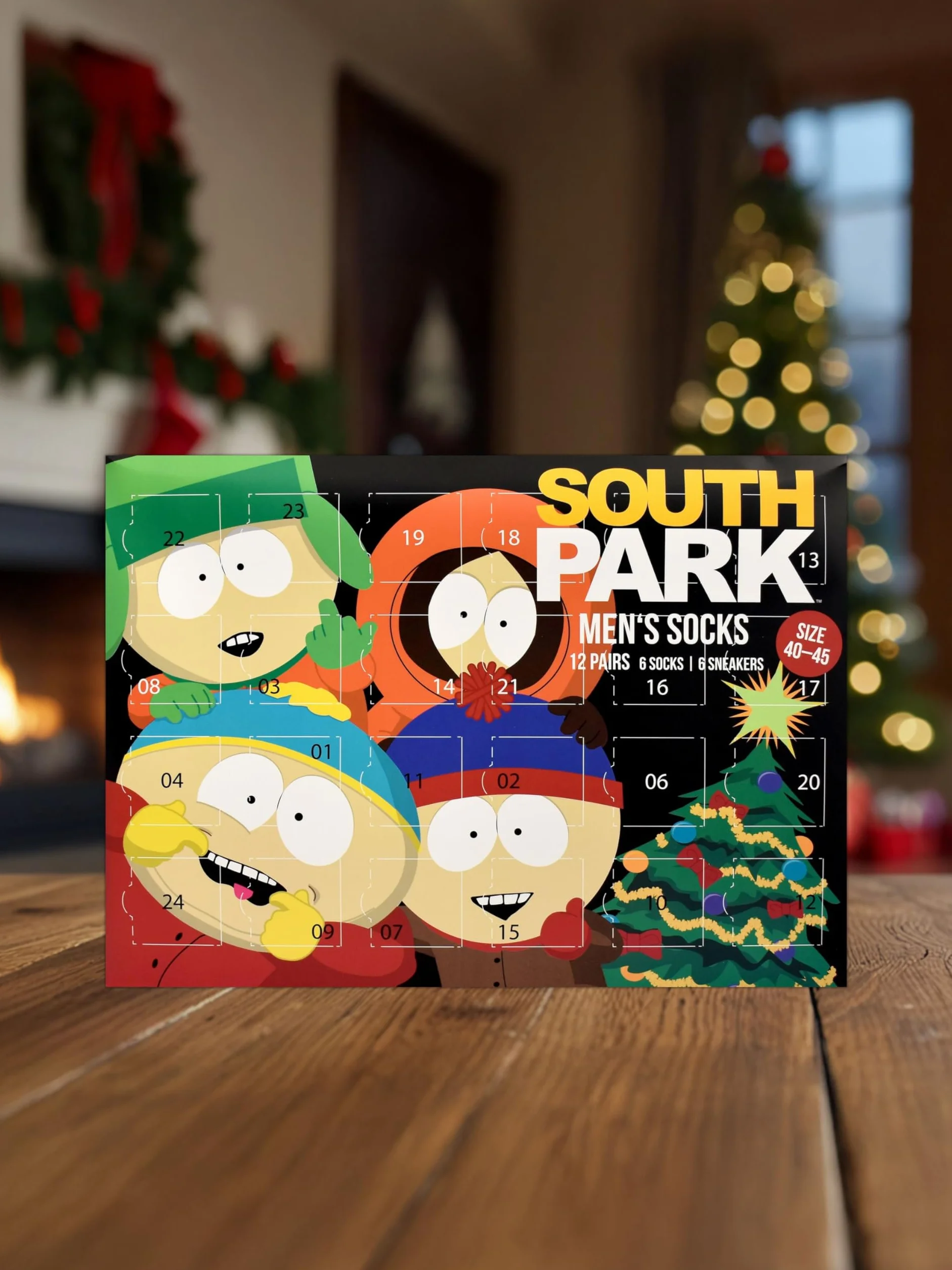 United Labels South Park calendrier de l’Avent chaussettes homme 40-45 12 paires
