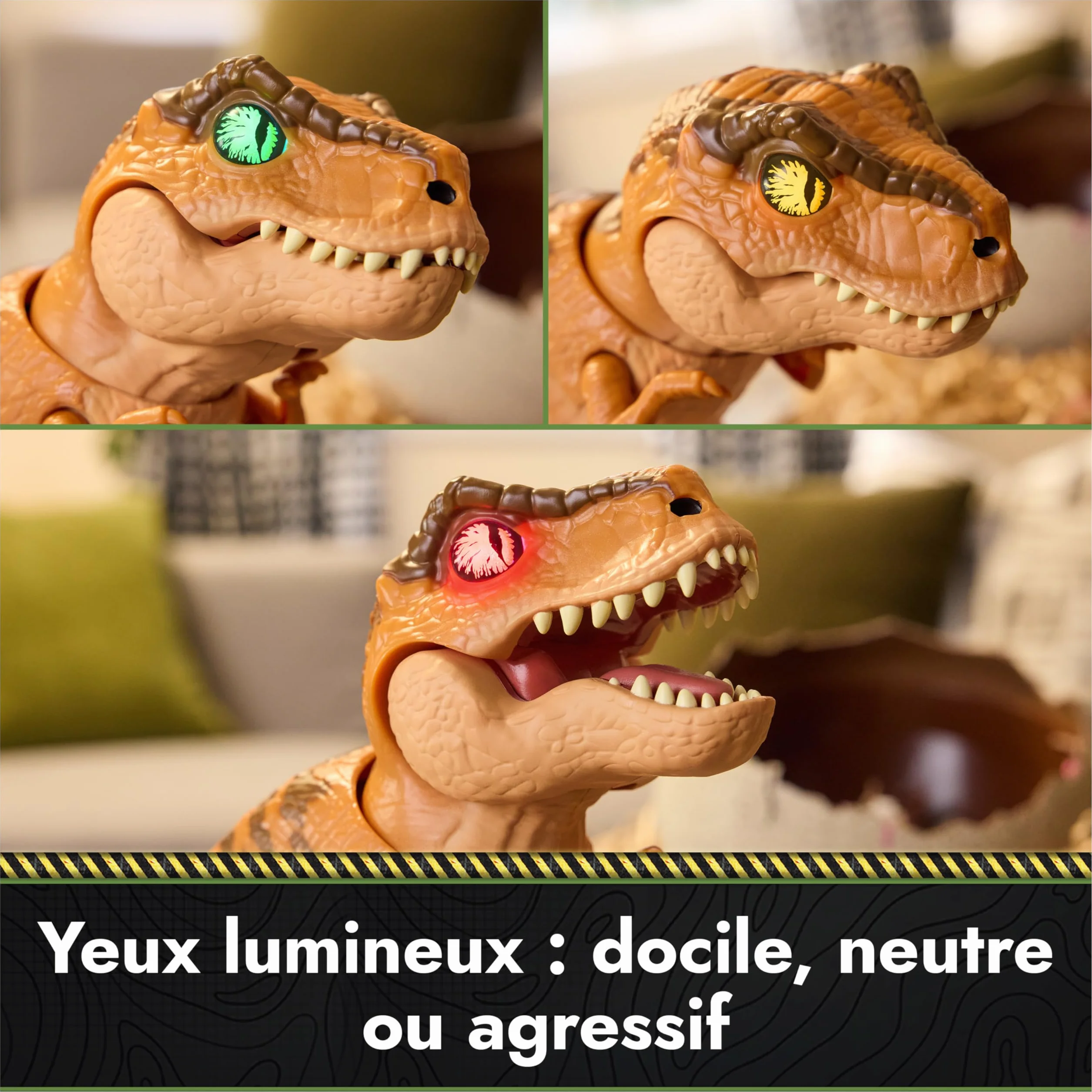 Primal Hatch Jurassic World Dino Eclosion Secrète - Oeuf Dinosaure à Faire Éclore - Jouet Enfant 5 Ans+ - 2 Accessoires - 100 Sons & Réactions