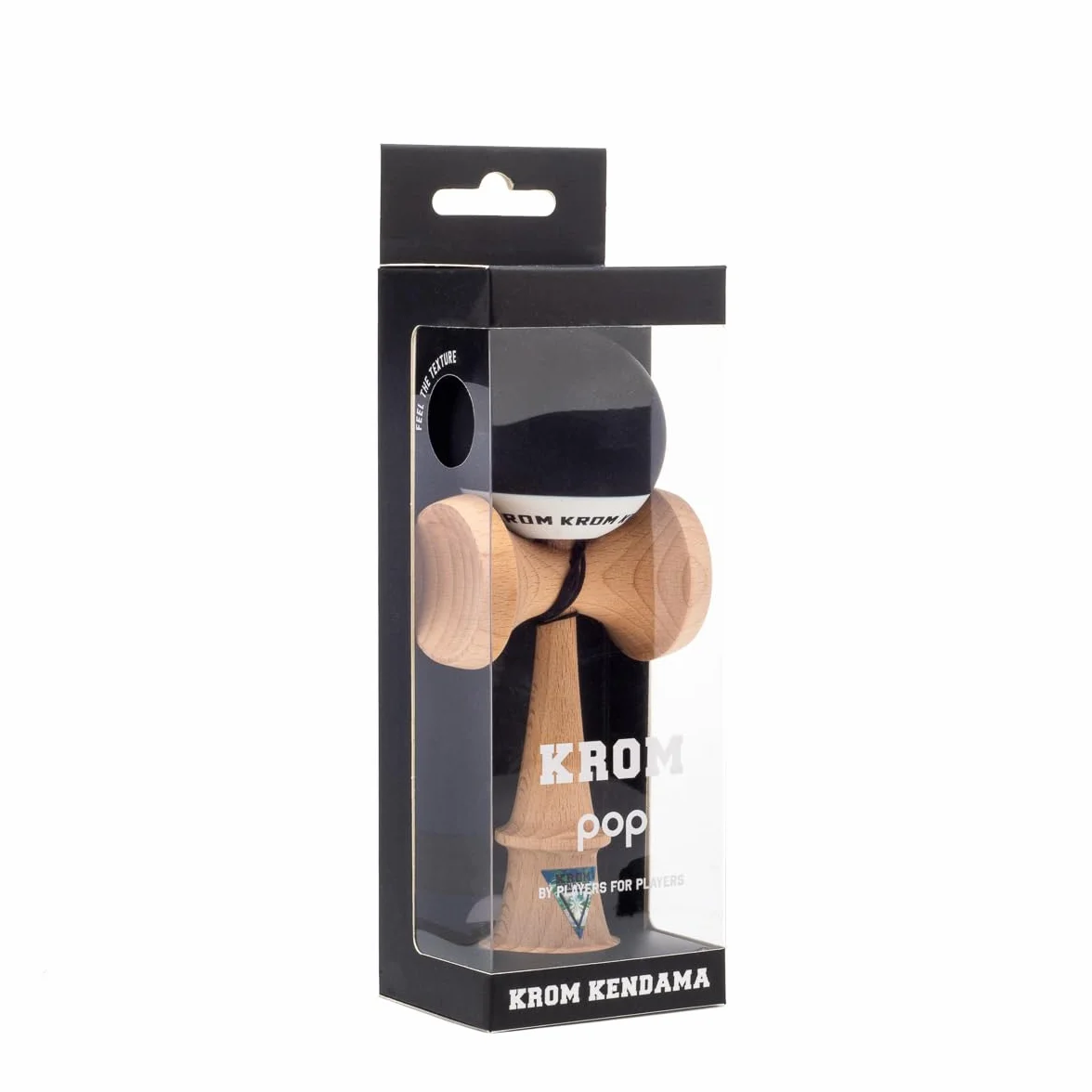 Kendama Pro Pop Noir - Bilboquet Japonais en Bois pour Adulte et Enfant avec Ficelle de Rechange et Stickers