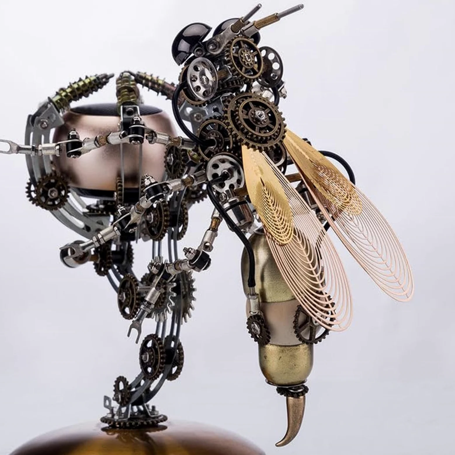 Metalkitor Casse-tête 3D en métal pour adultes, kit de modèle mécanique guêpe – Ornement Steampunk à faire soi-même – Assemblage artisanal – Excellente décoration de chambre et choix de cadeau, plus
