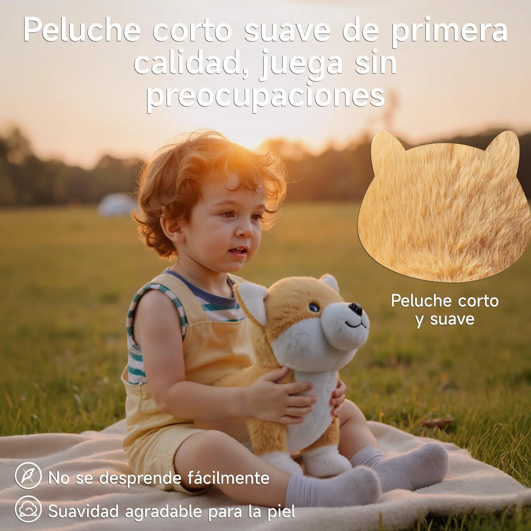Chien en Peluche Interactif Qui Aboie et Chante, Jouet Électronique Réaliste pour Enfants