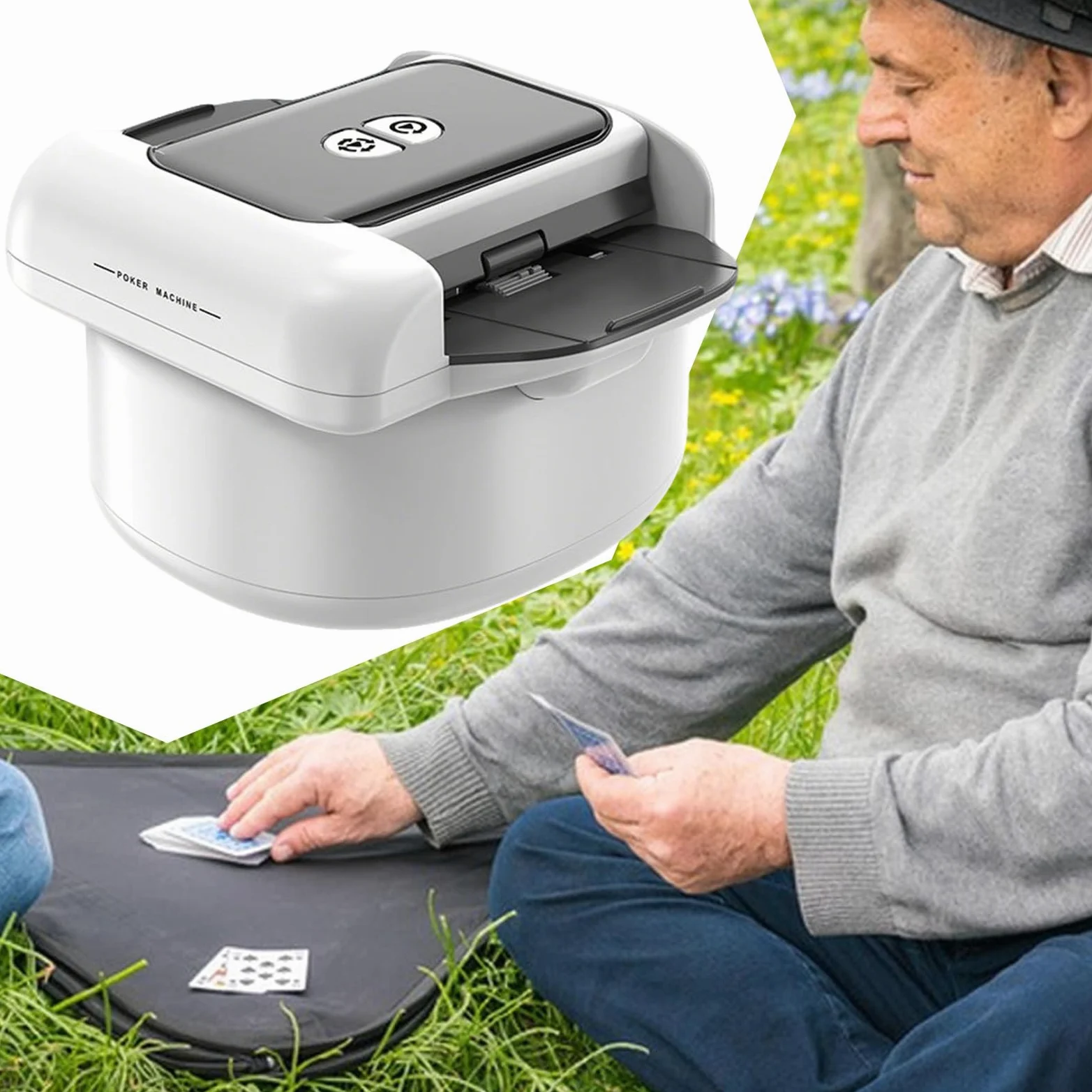 Générique Mélangeur de Cartes Automatique Mélangeur Automatique 2 Jeux | Machine Rechargeable Silencieuse 2 Modes Pour Tables De Poker Et Jeux De Cartes