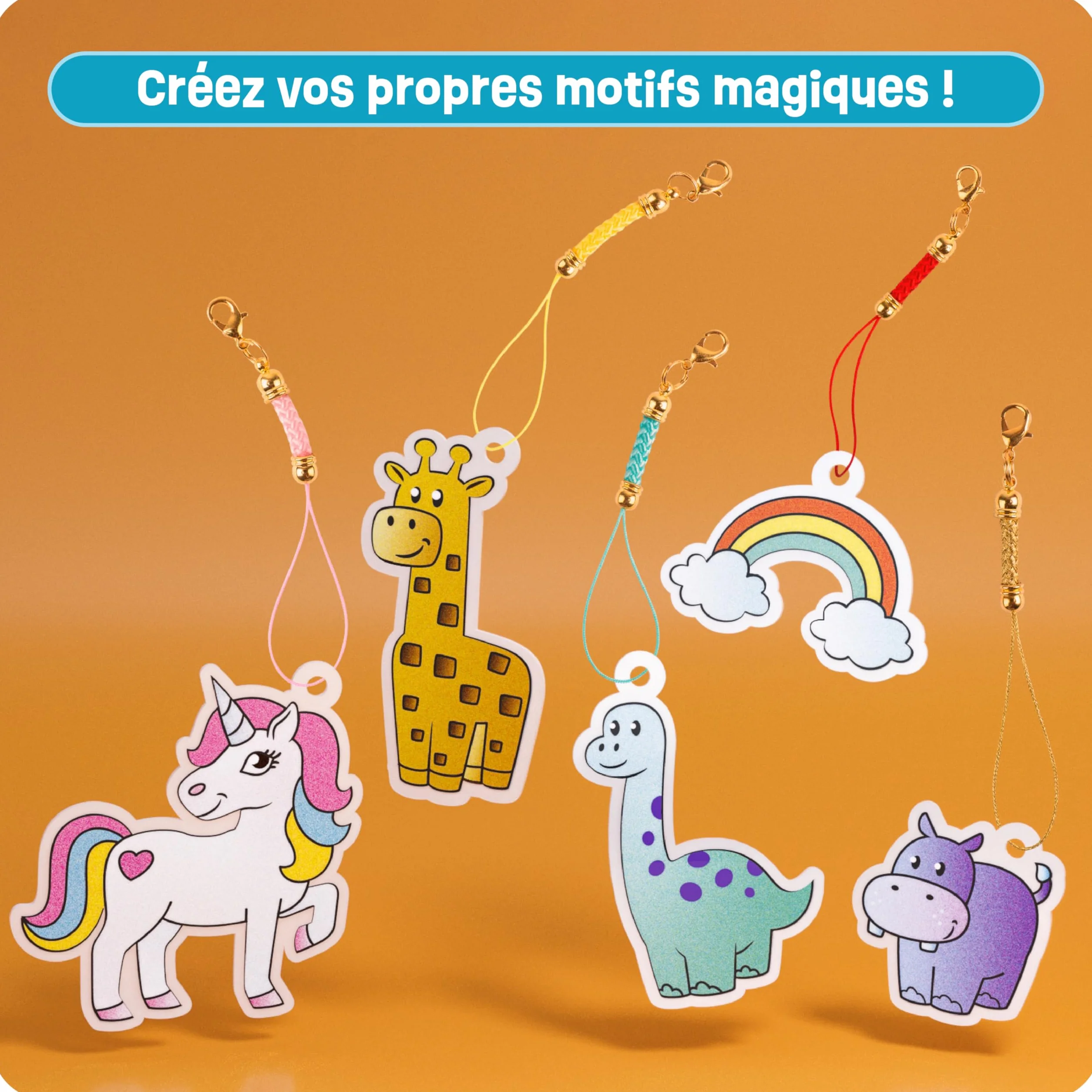 Lot de 10 films plastique fou magique A4 mat transparent - Papier rétractable avec porte-clés